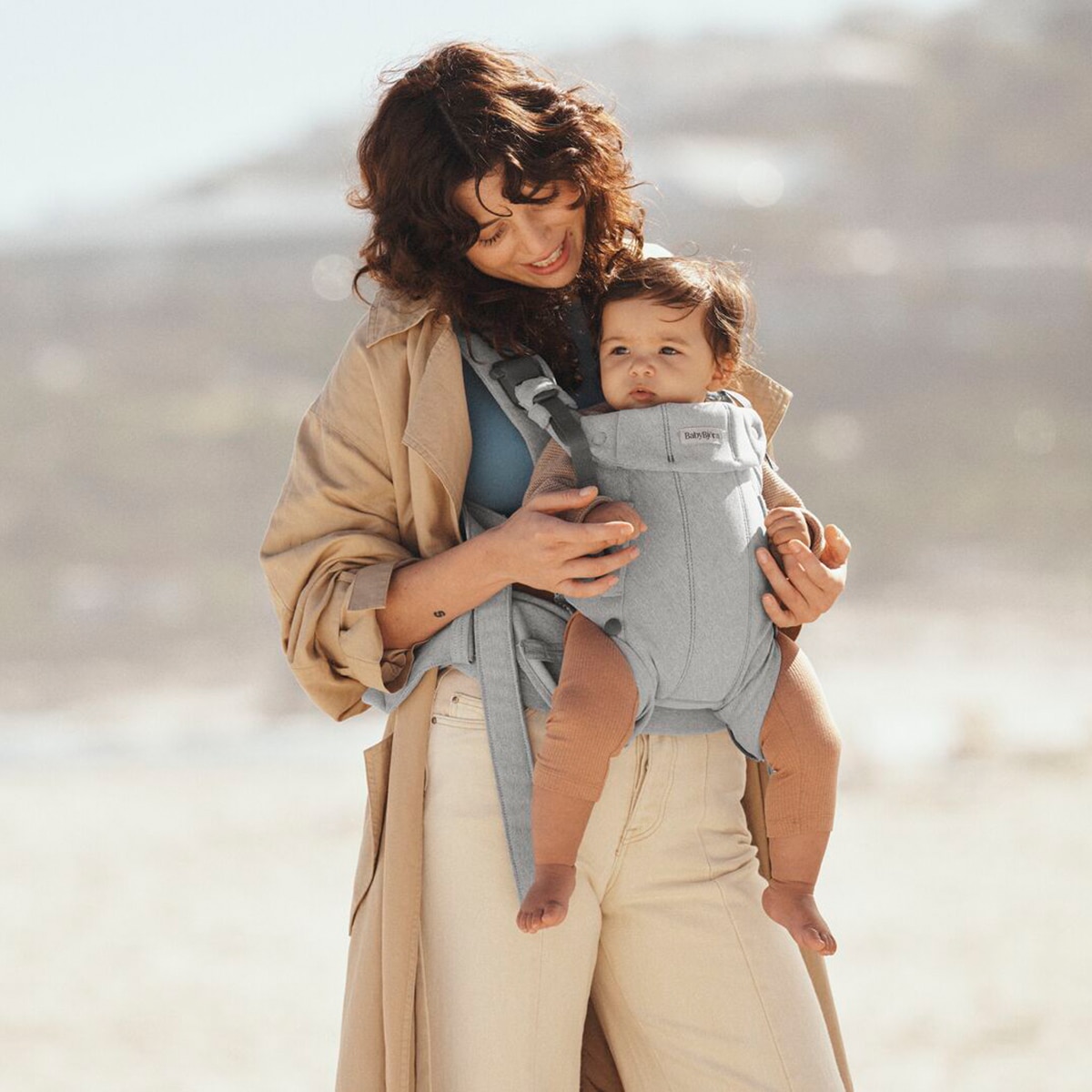 Mochila Porta Bebé BabyBjörn Harmony Tejido Woven Melange 3 posiciones - Gris claro Gris claro-20