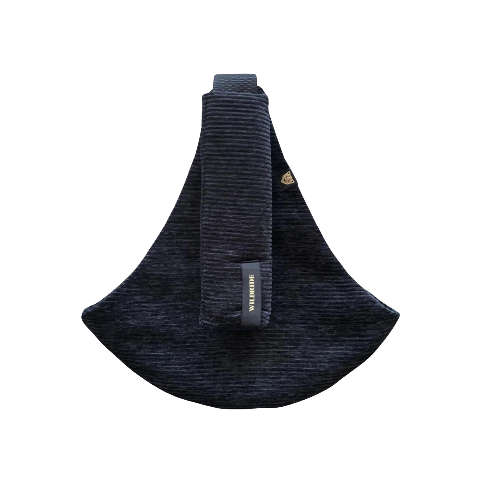 Imagen 2 de Portabebé bandolera Wildride pana colección Premium - Negro Negro