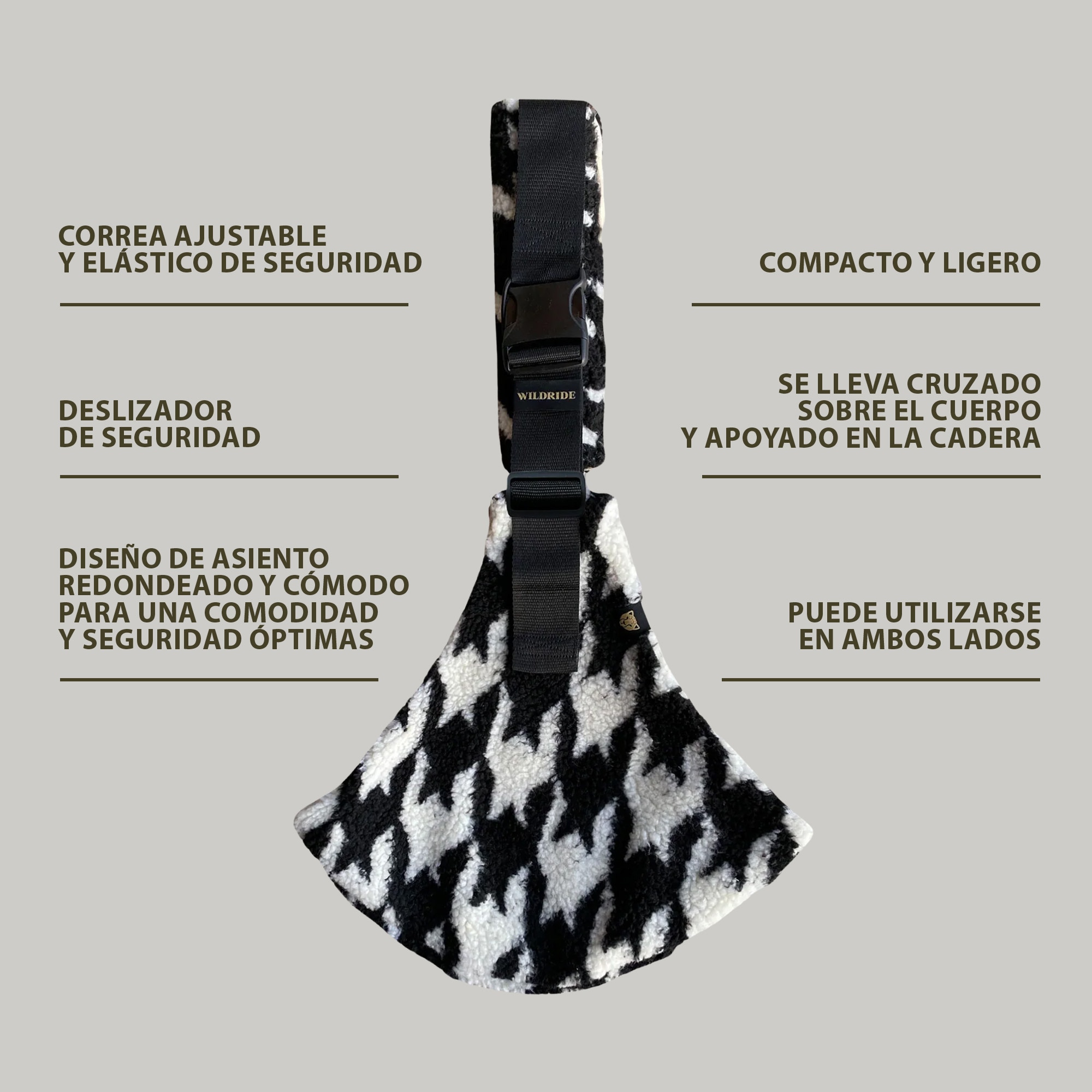 Imagen 5 de Portabebé bandolera Wildride winter collection - Blanco Blanco