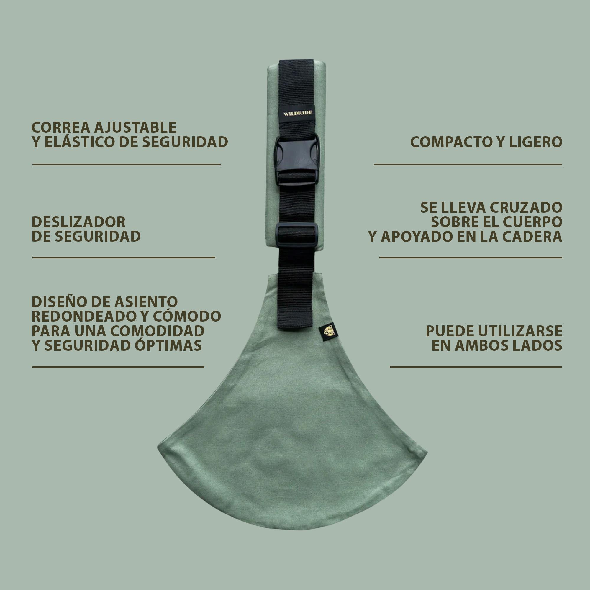 Portabebé bandolera Wildride colección Main - Verde Agua Verde Agua-7