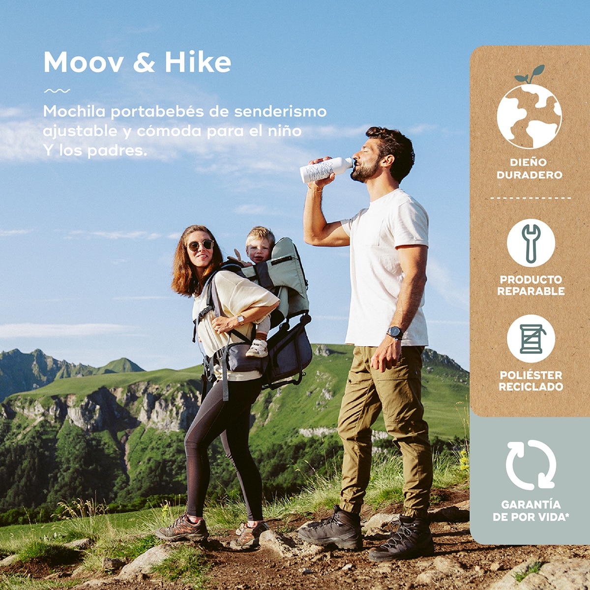 Marsúpio de Caminhada Moov & Hike Musgo-5