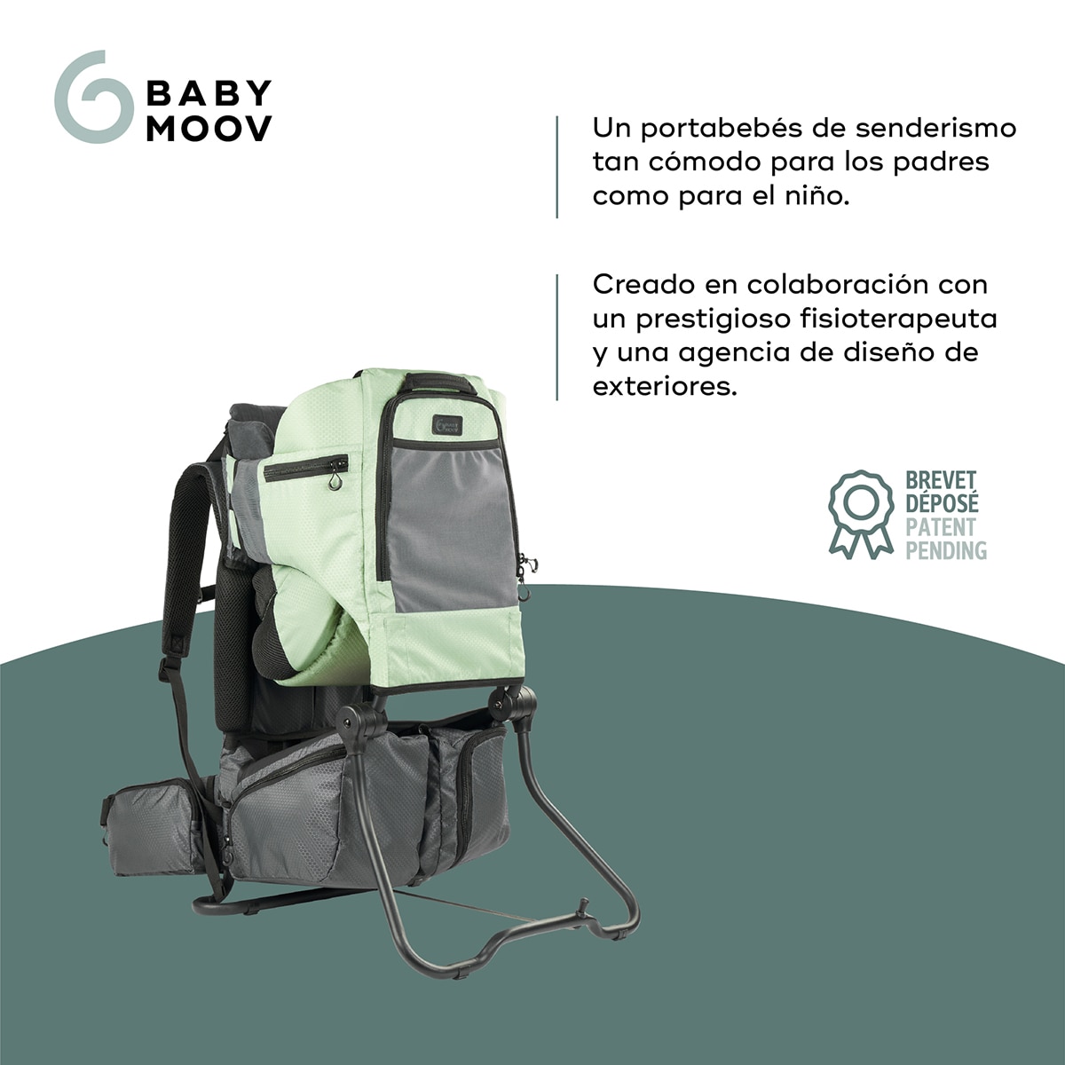 Marsúpio de Caminhada Moov & Hike Musgo-6