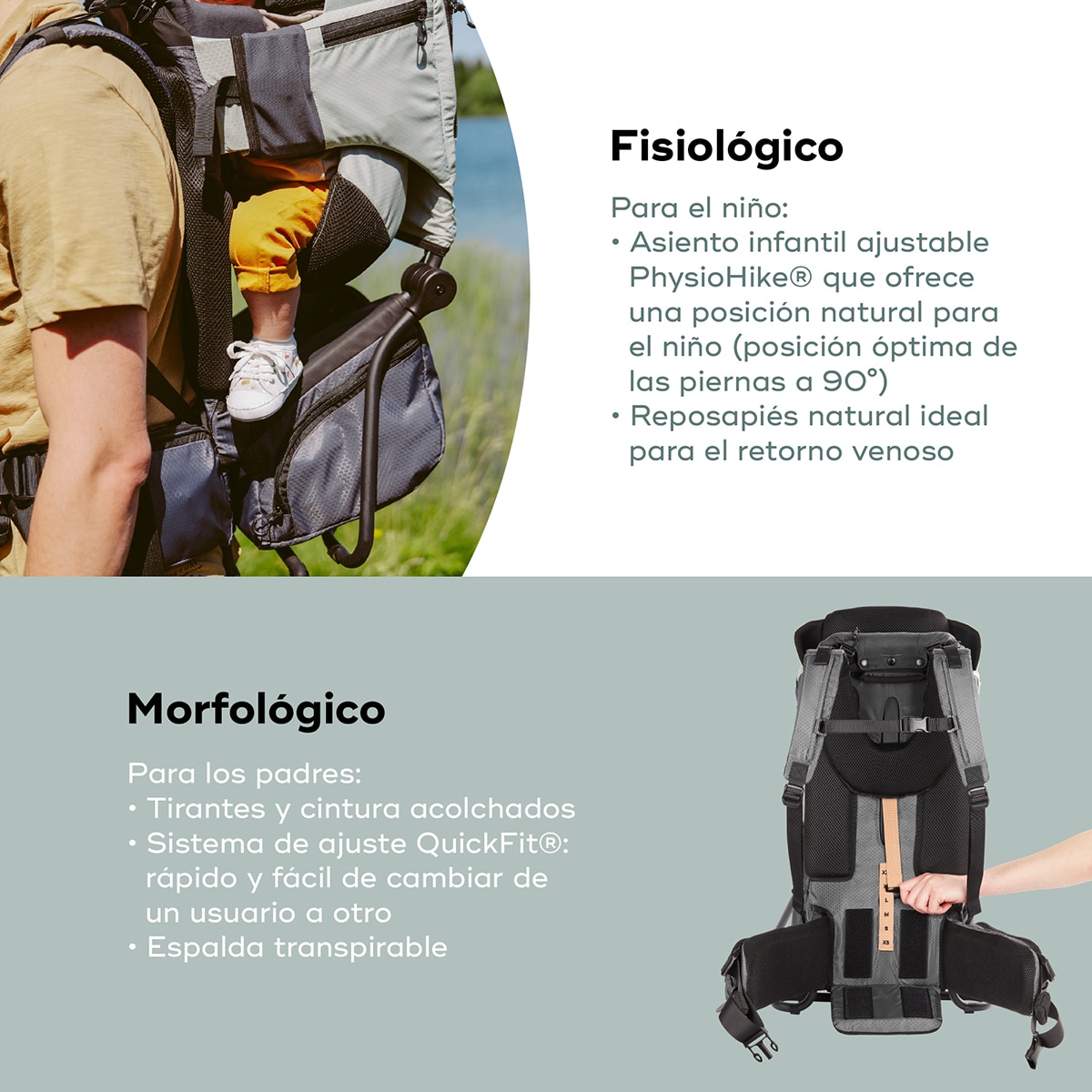 Marsúpio de Caminhada Moov & Hike Musgo-7
