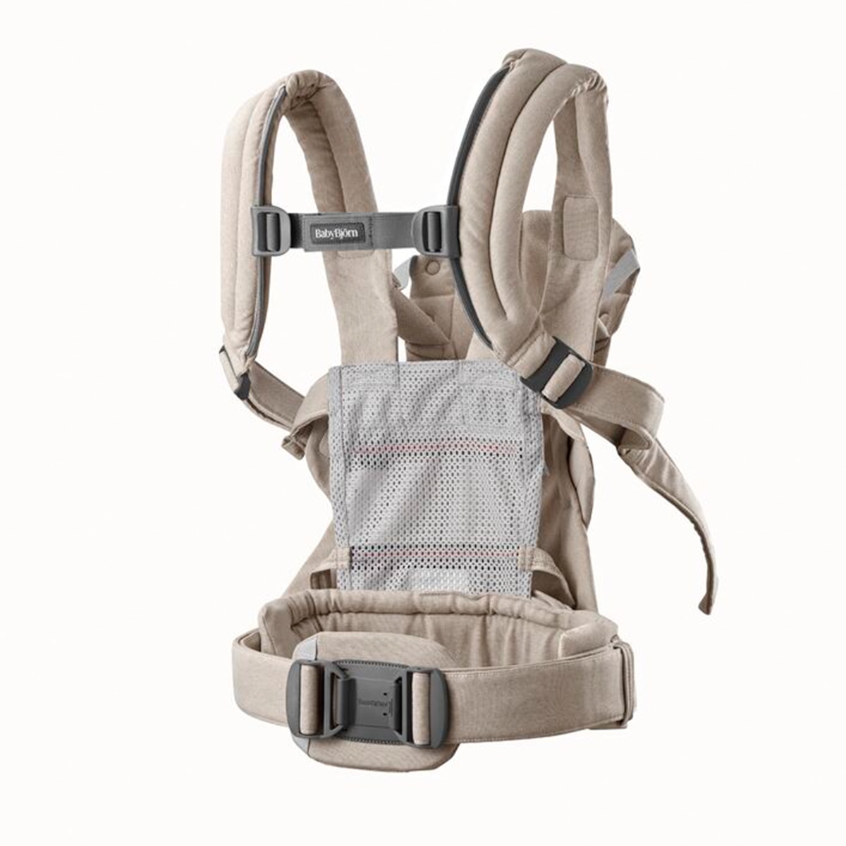 Mochila Porta Bebé BabyBjörn Harmony Tejido Woven Melange 3 posiciones - Beige Beige-2