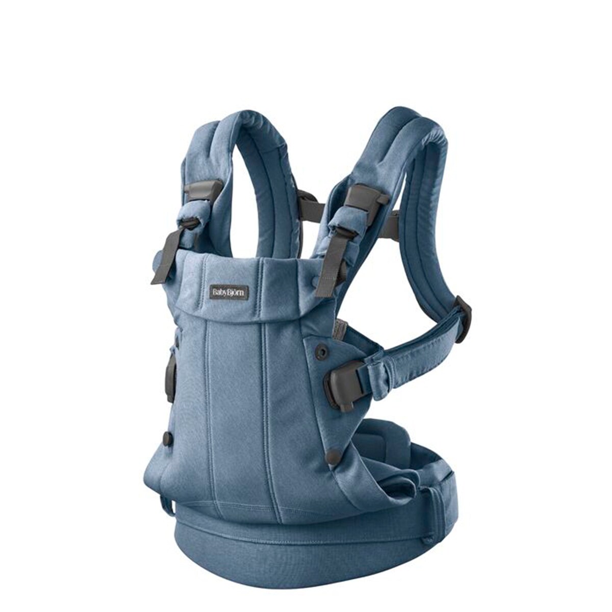 Mochila Porta-bebés Harmony Tecido Woven Melange 3 Posições Azul-claro-3