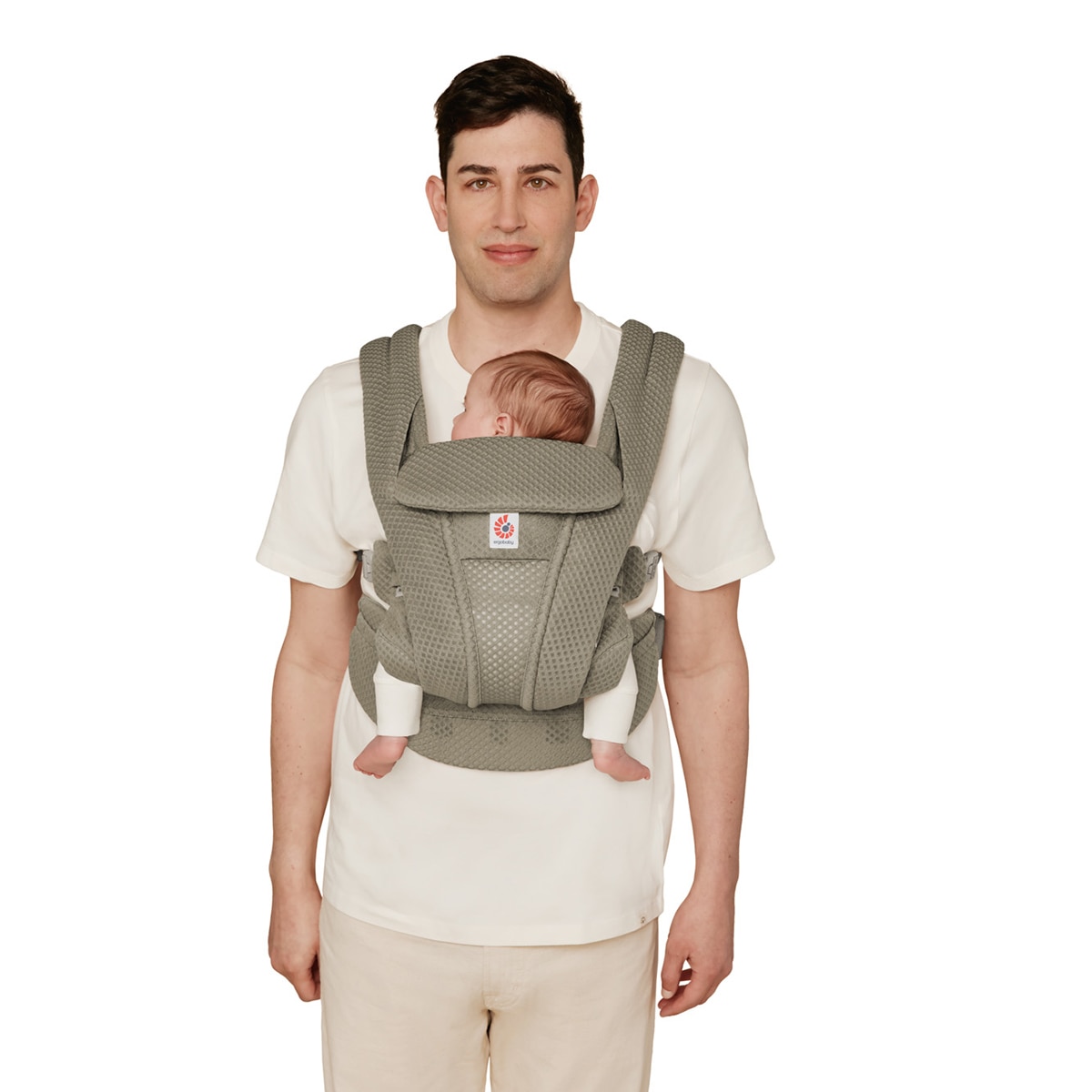 Mochila portabebé Ergobaby Omni Deluxe Mesh 4 posiciones - Verde militar Verde militar-4