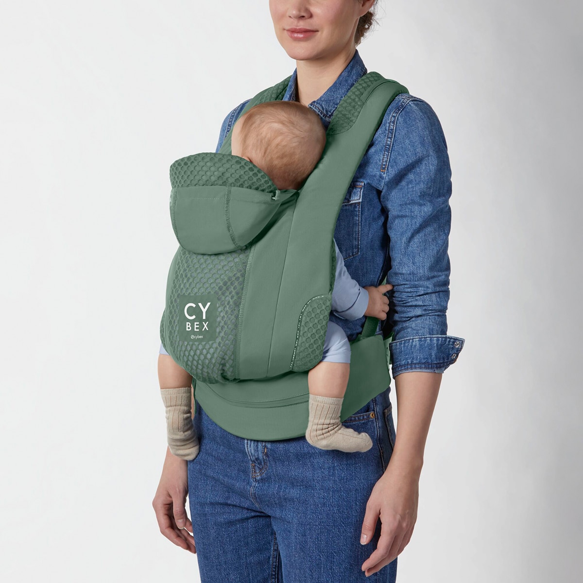 Mochila portabebés Cybex Coyä carrier 3 posiciones - Verde militar Verde militar-3