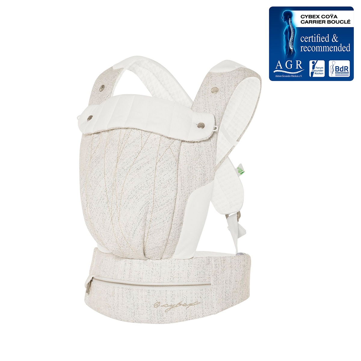 Marsúpio Coyä Carrier Bouclé de 3 Posições Branco-2