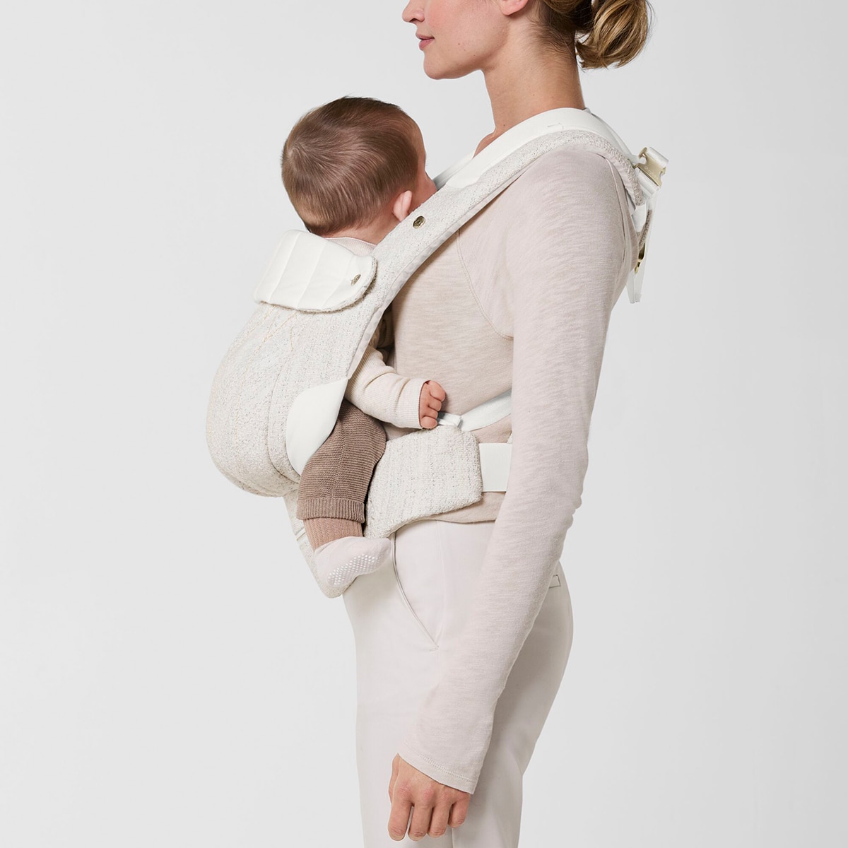 Marsúpio Coyä Carrier Bouclé de 3 Posições Branco-4