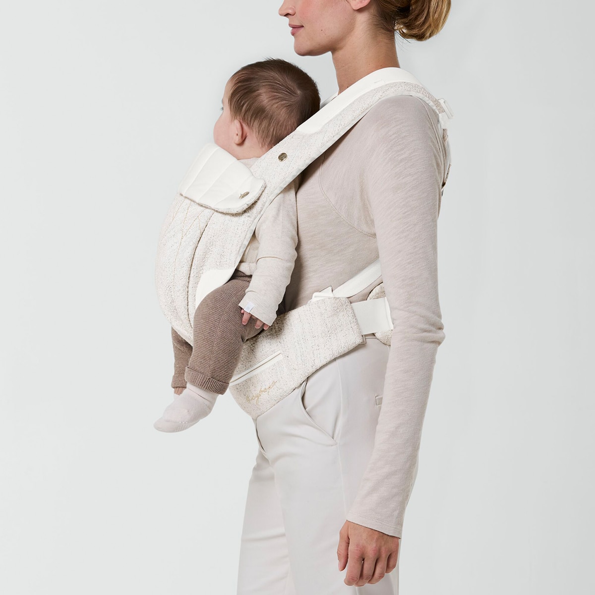 Marsúpio Coyä Carrier Bouclé de 3 Posições Branco-5