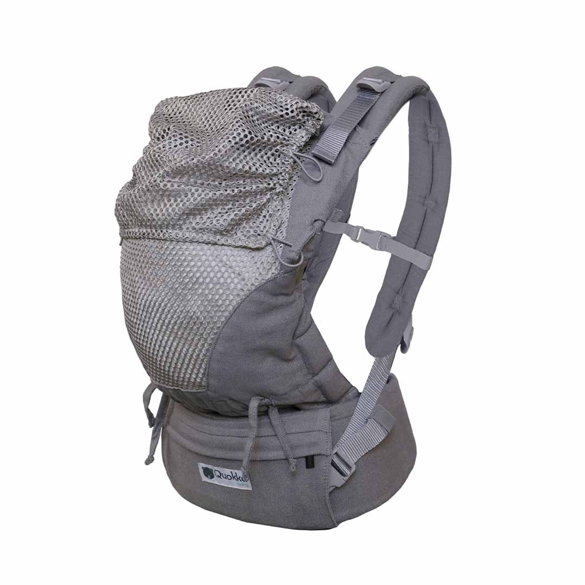 Mochila portabebés Quokkababy E-carrier Mesh 3 posiciones - Gris Gris-2