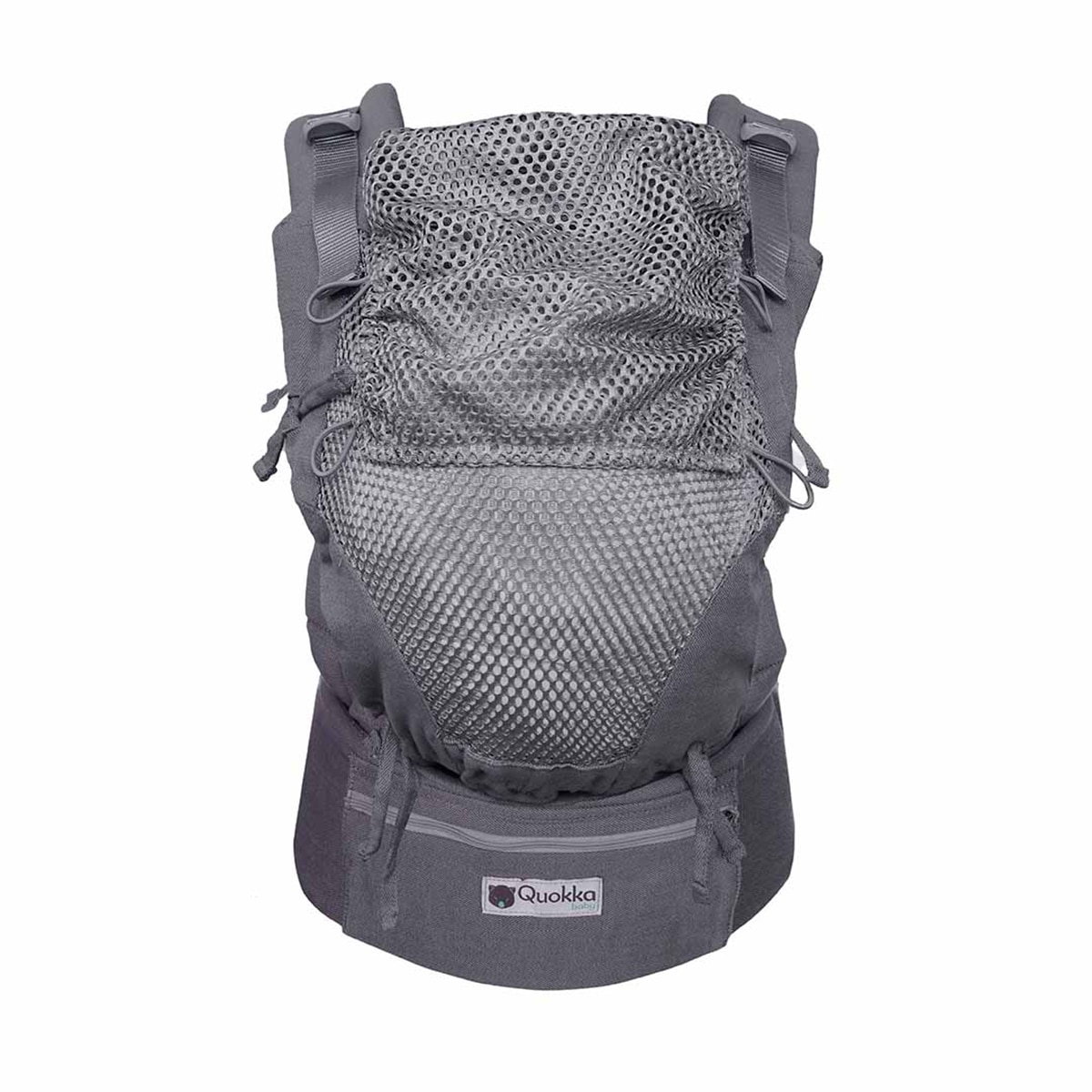 Mochila portabebés Quokkababy E-carrier Mesh 3 posiciones - Gris Gris-3