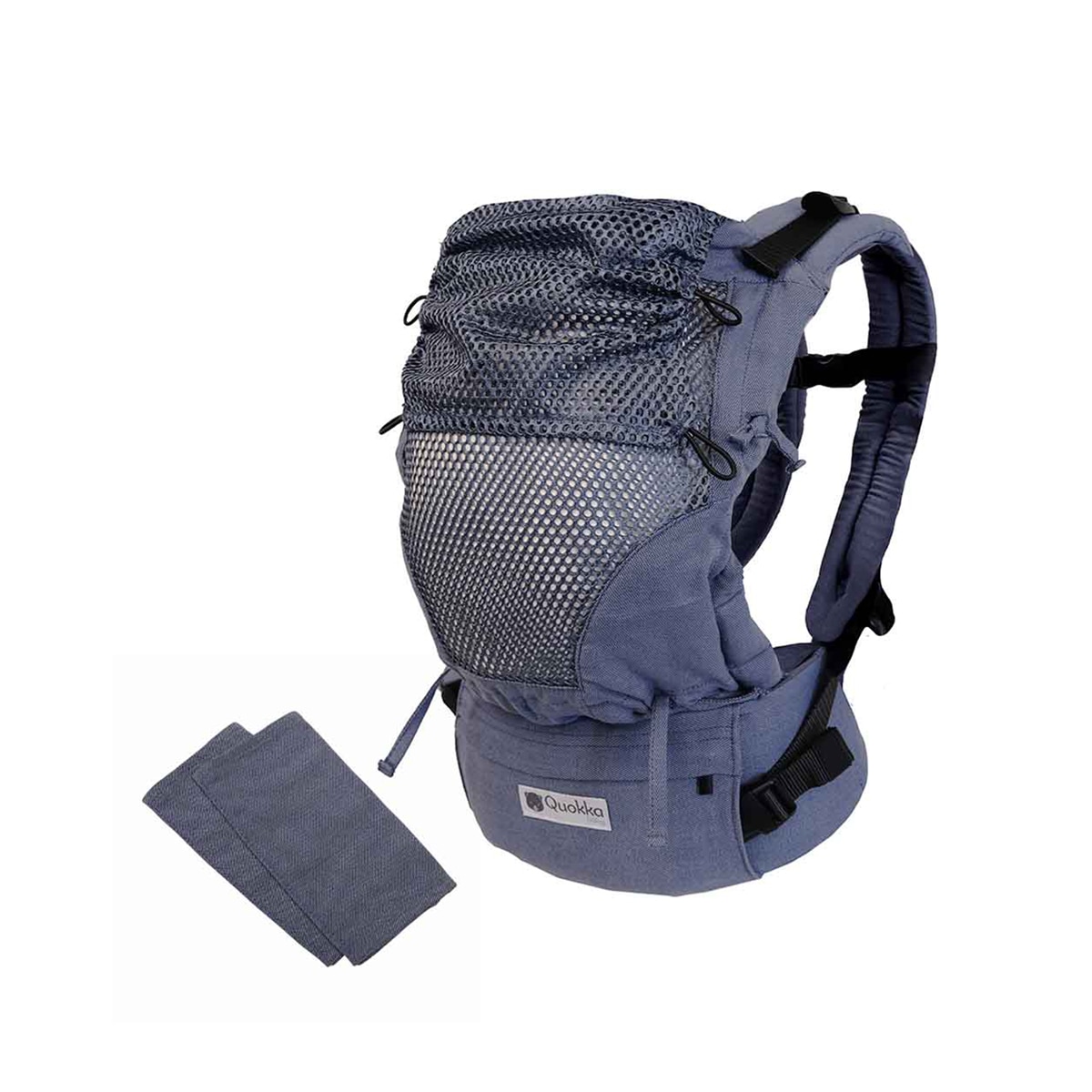 Quokkababy - Mochila portabebés Quokkababy E-carrier Mesh 3 posiciones.