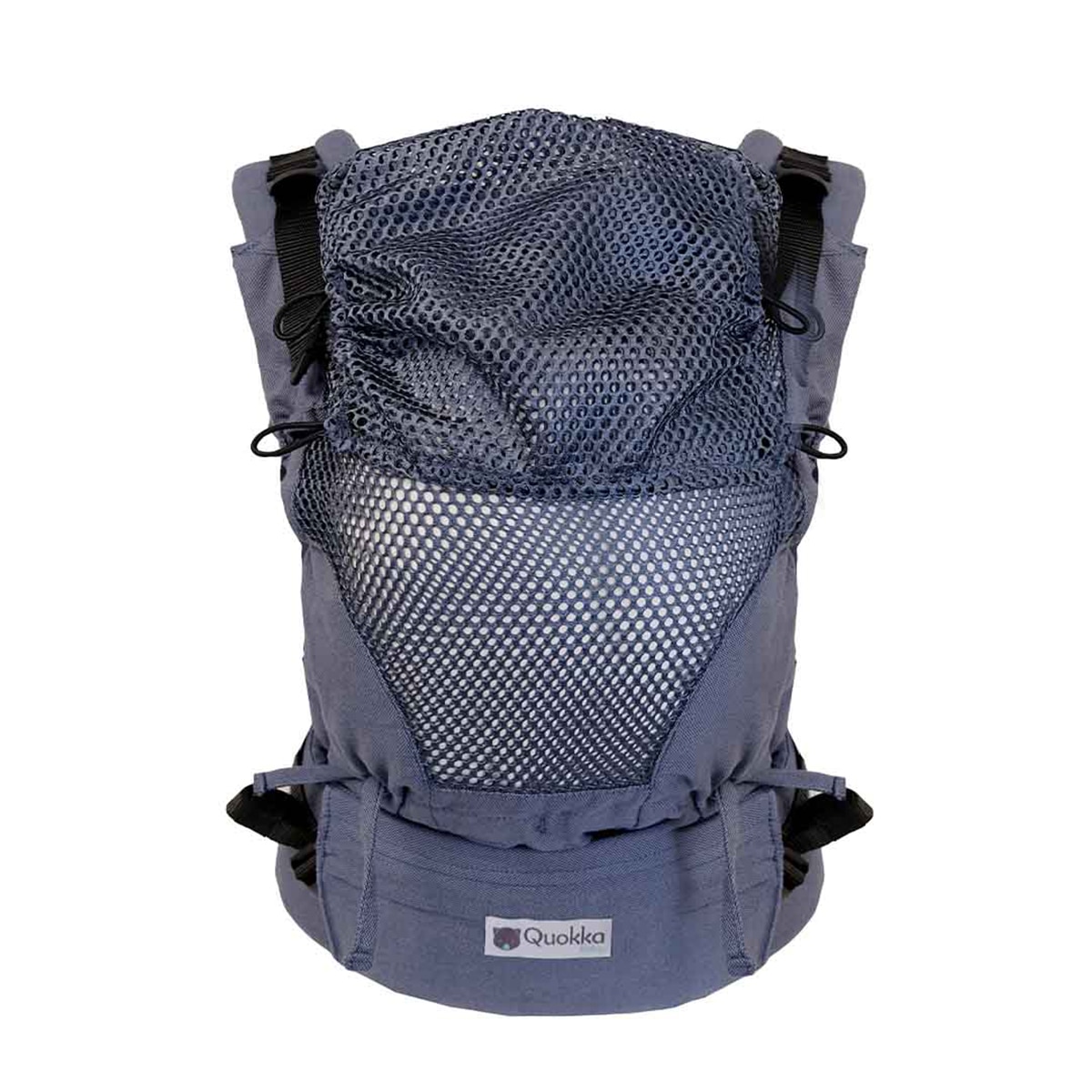 Mochila portabebés Quokkababy E-carrier Mesh 3 posiciones - Denim Denim-3