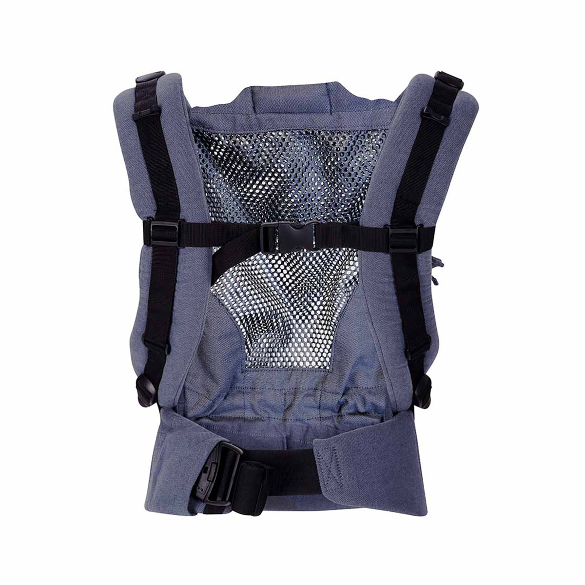 Mochila portabebés Quokkababy E-carrier Mesh 3 posiciones - Denim Denim-4
