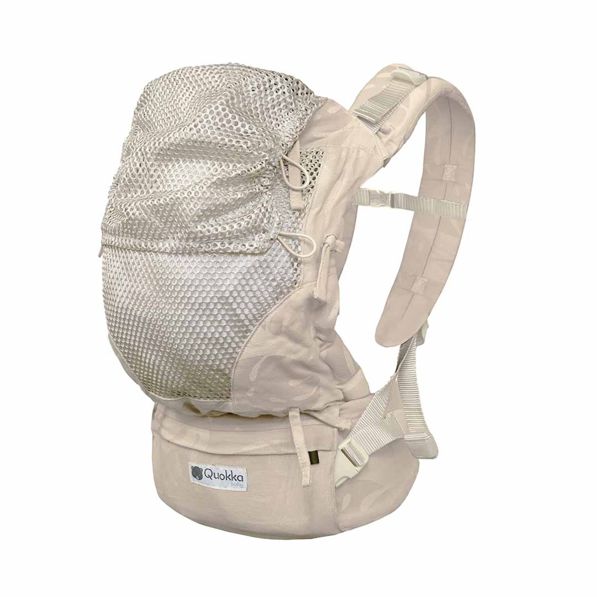 Mochila portabebés Quokkababy E-carrier Mesh 3 posiciones - Beige Beige-2