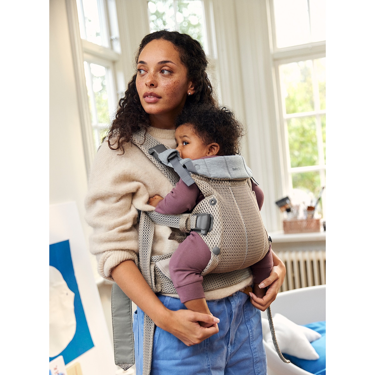 Mochila PortaBebé Babybjörn Harmony Mesh 3 posiciones - Beige Beige-5