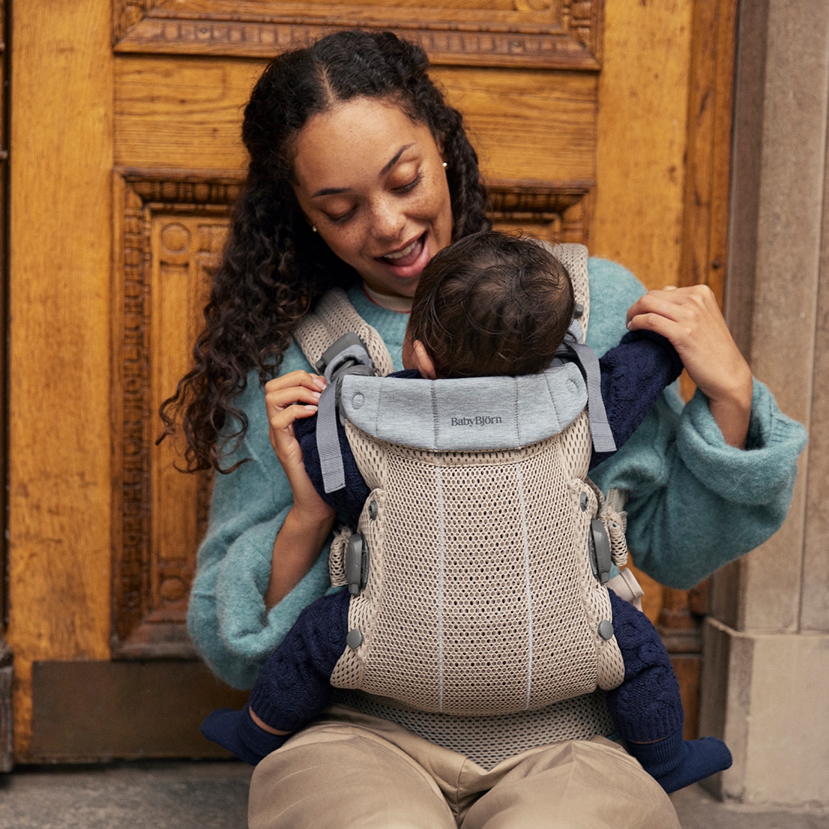 Mochila PortaBebé Babybjörn Harmony Mesh 3 posiciones - Beige Beige-8
