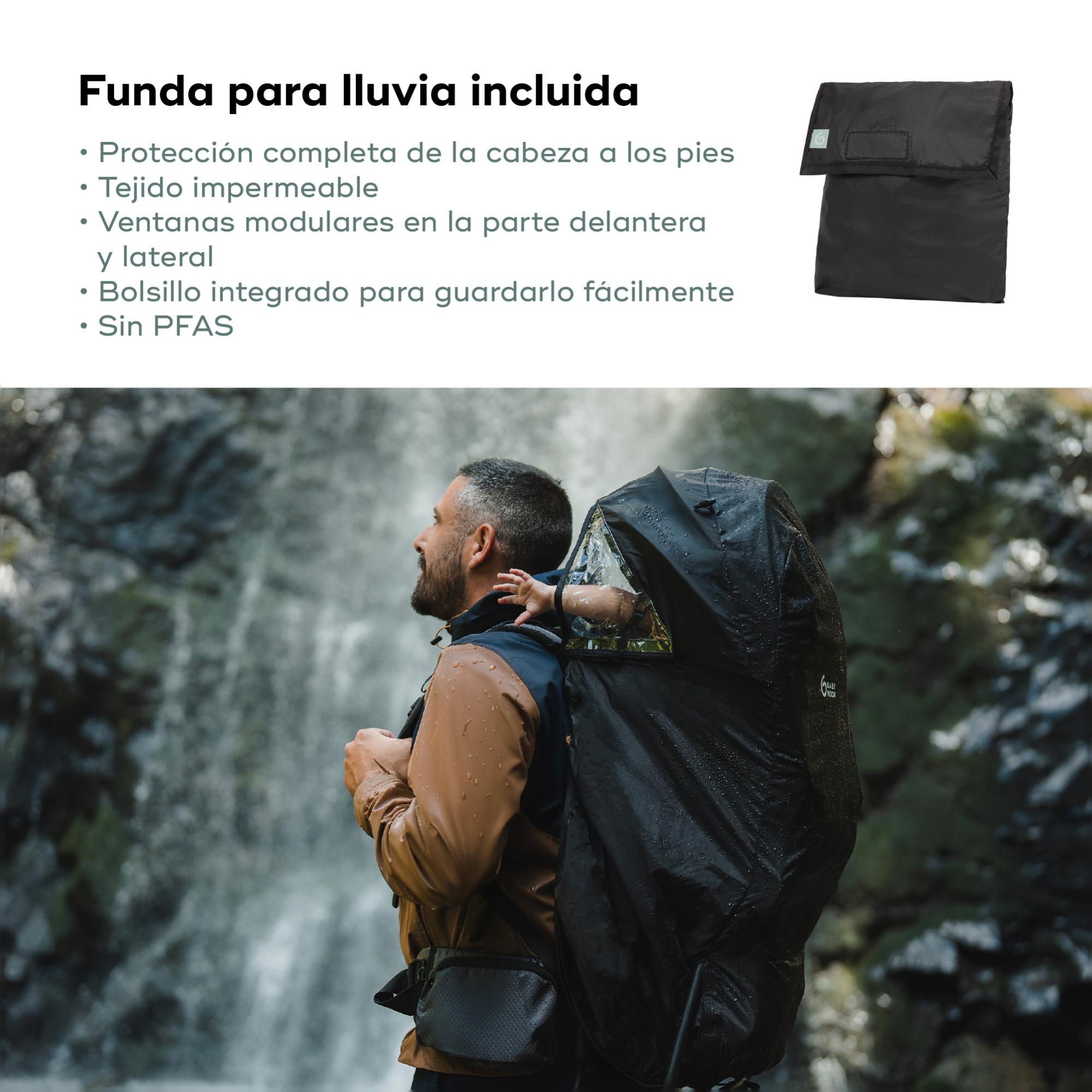 Marsúpio de Caminhada Moov & Hike + Capa Impermeável Preto-4