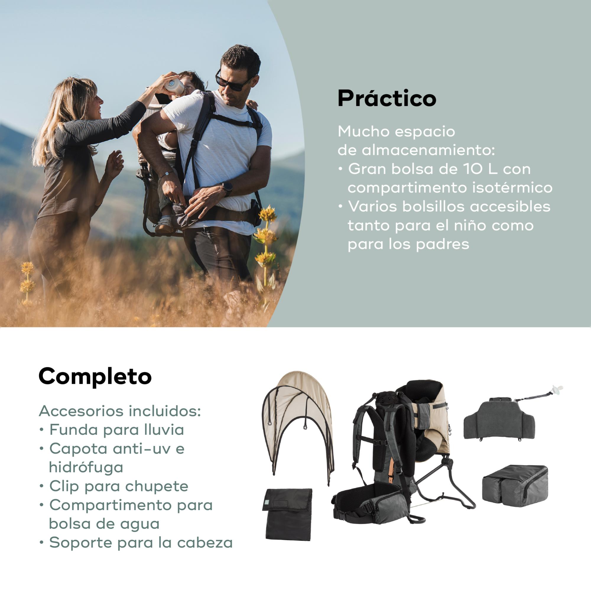 Marsúpio de Caminhada Moov & Hike + Capa Impermeável Preto-7