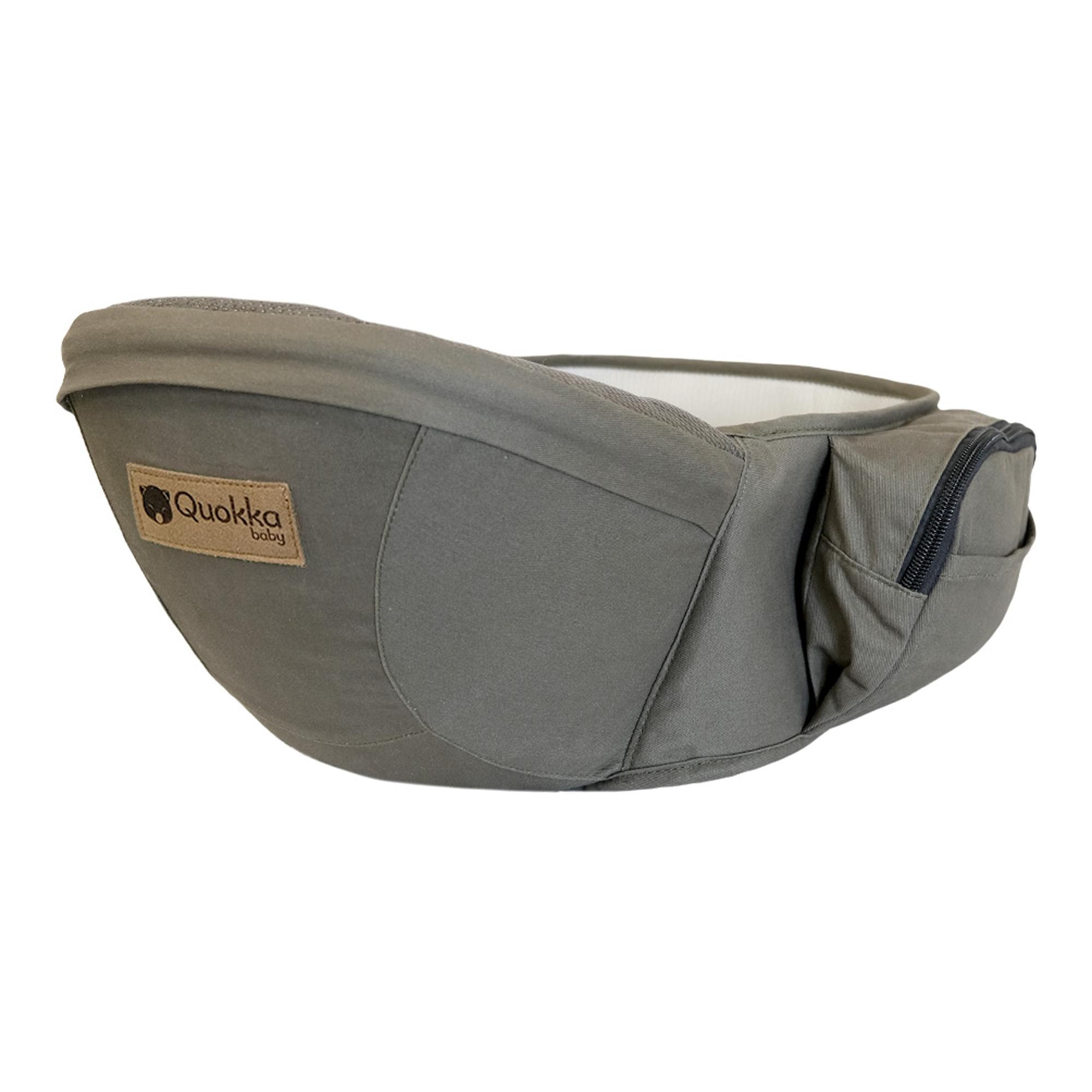 Asiento portabebé Quokkababy sin respaldo - Verde militar Verde militar-2