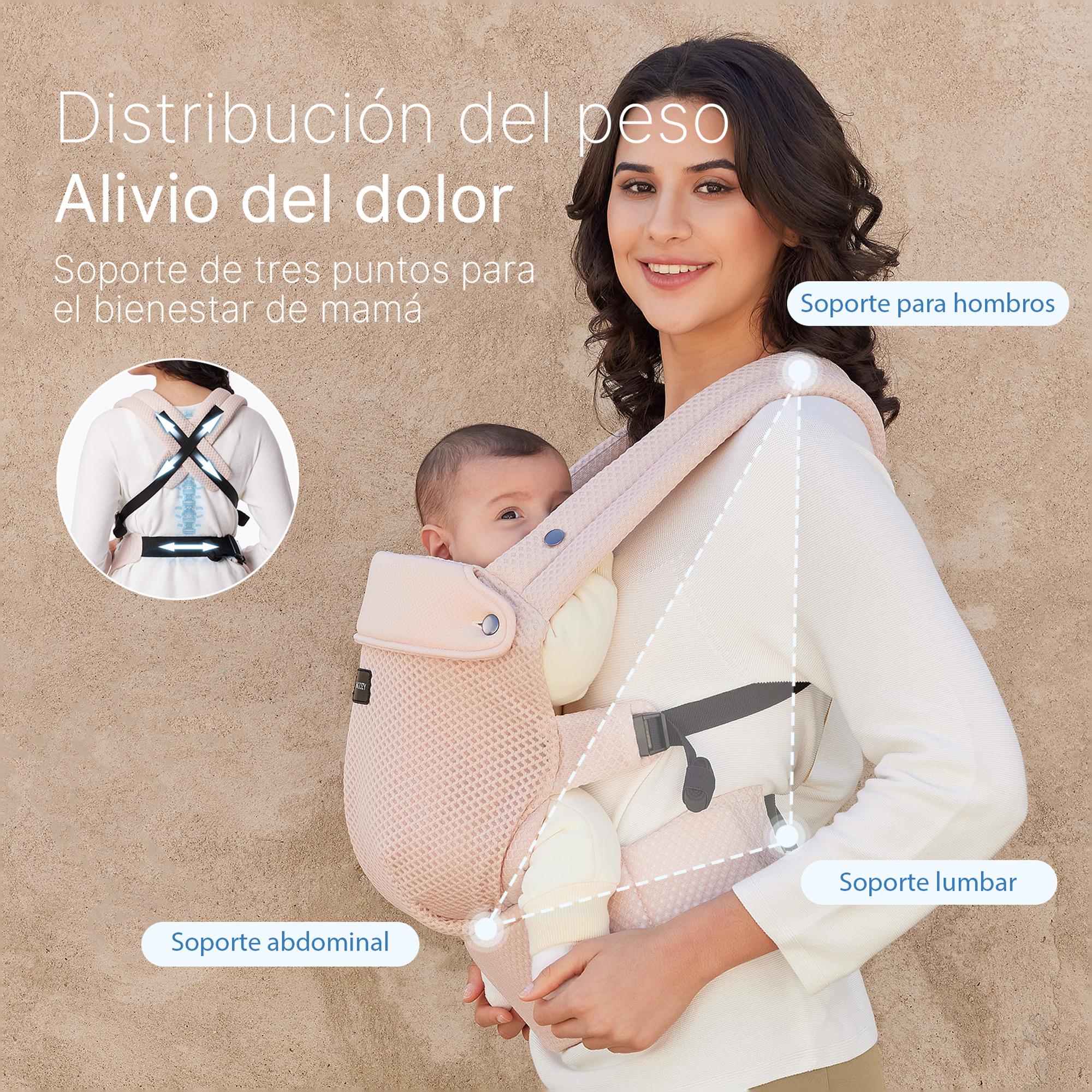 Marsúpio Air Mesh, 2 Posições Rosa-claro-3