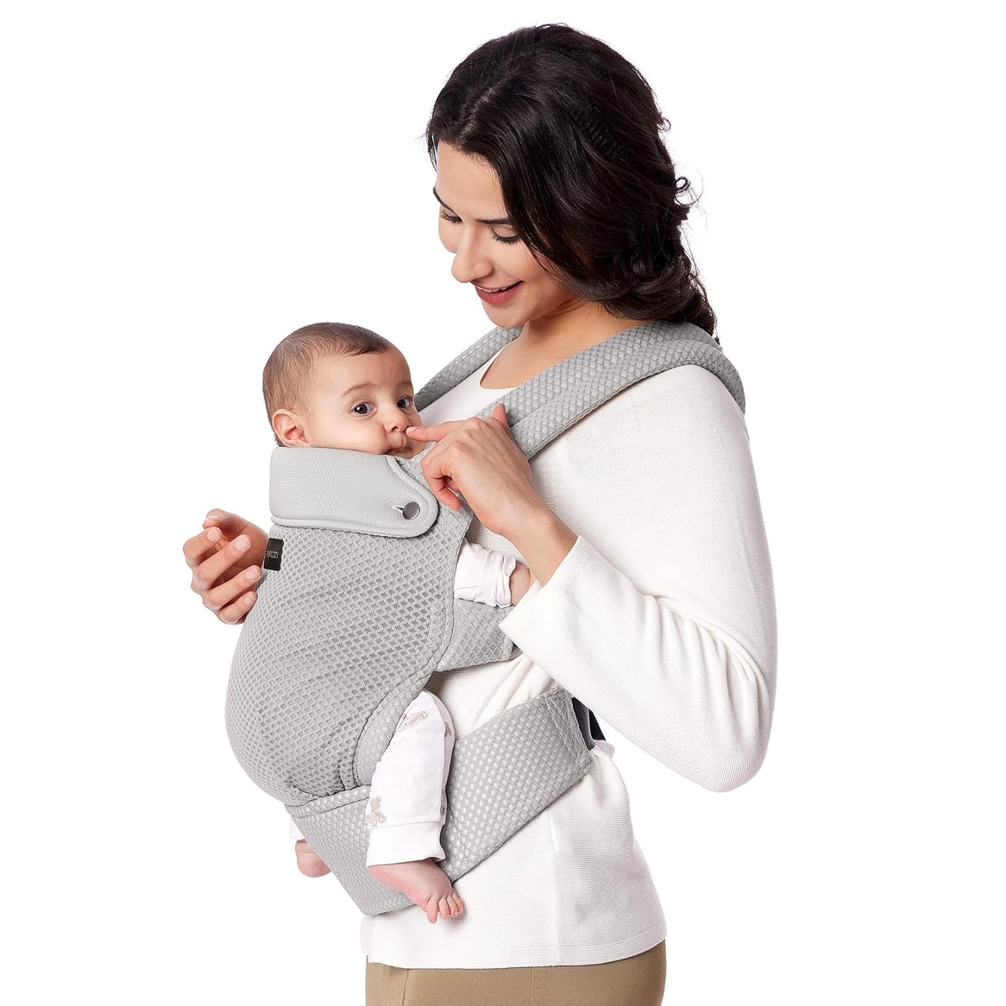 Mochila portabebé Momcozy Air Mesh, 2 posiciones - Gris Gris-2