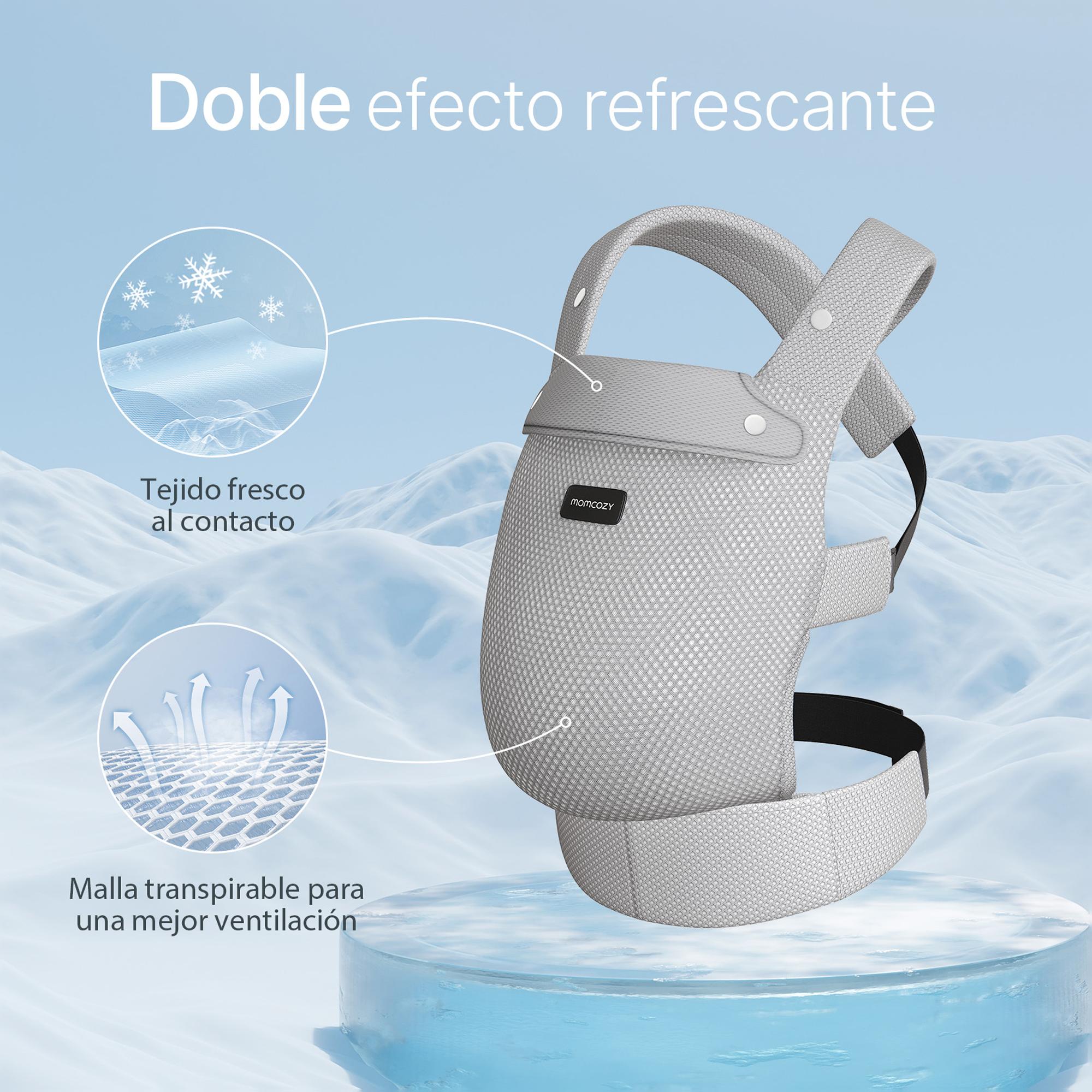 Mochila portabebé Momcozy Air Mesh, 2 posiciones - Gris Gris-3