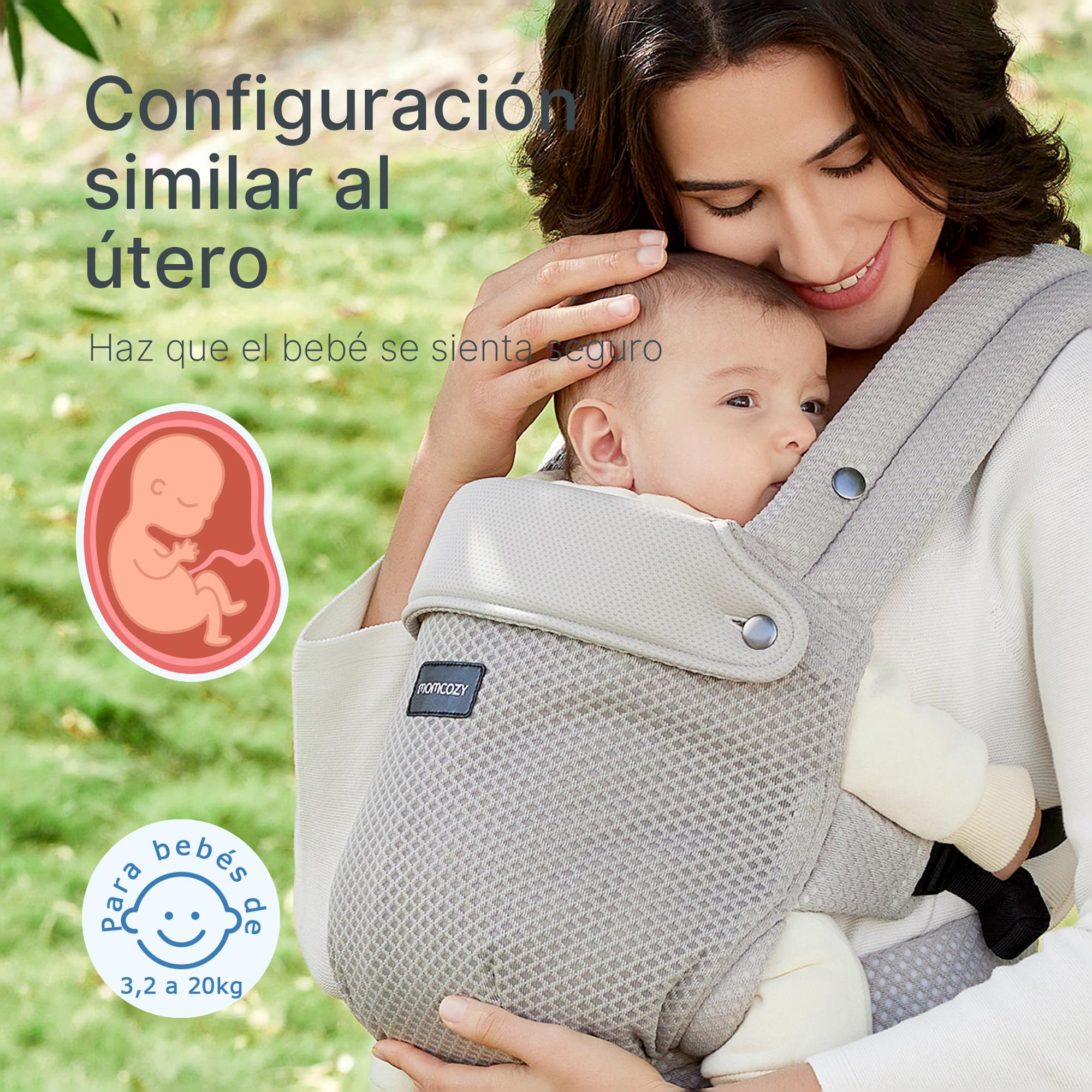 Mochila portabebé Momcozy Air Mesh, 2 posiciones - Gris Gris-7