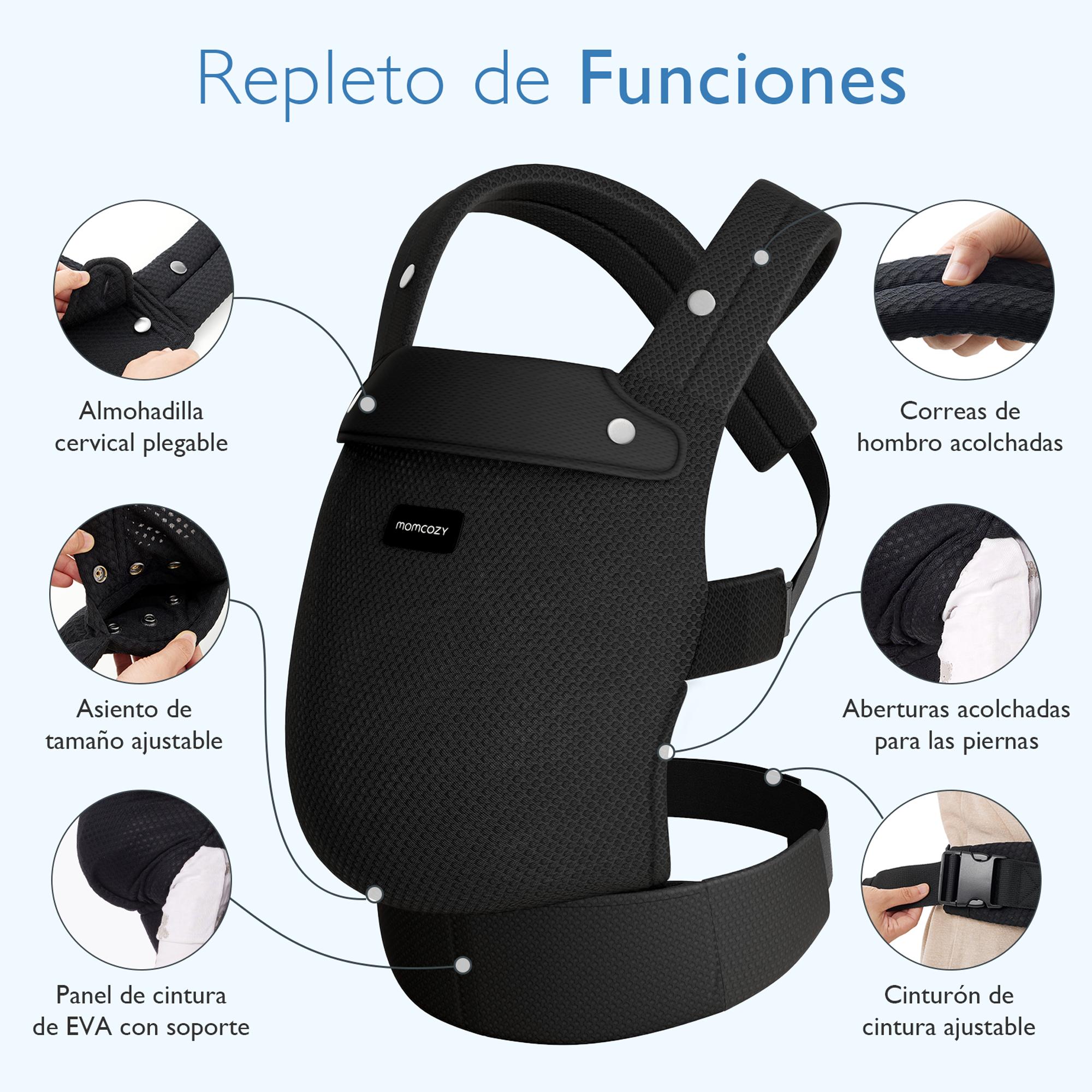 Marsúpio Air Mesh, 2 Posições Preto-8