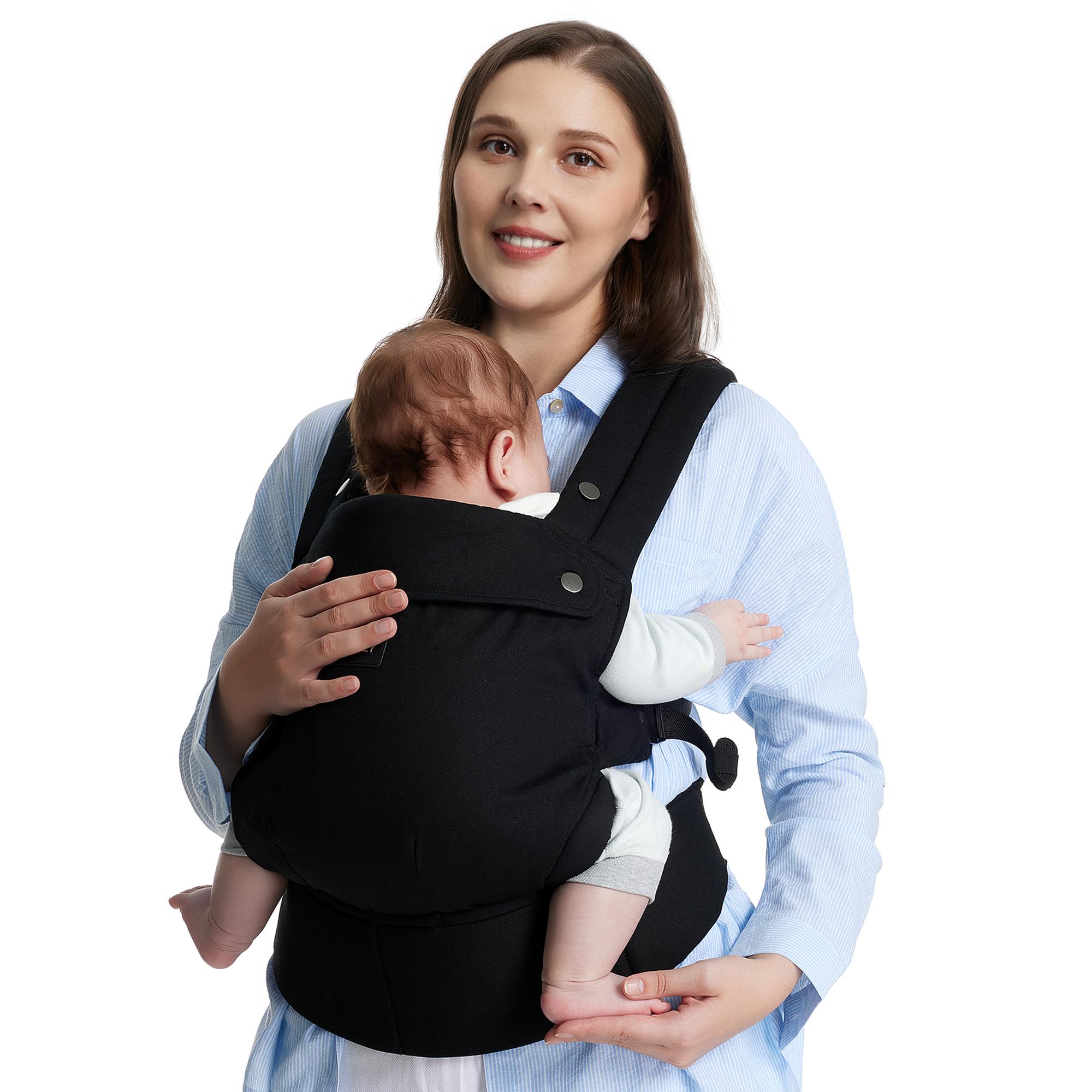 Imagen 2 de Mochila portabebé Momcozy cotton, 2 posiciones - Negro Negro