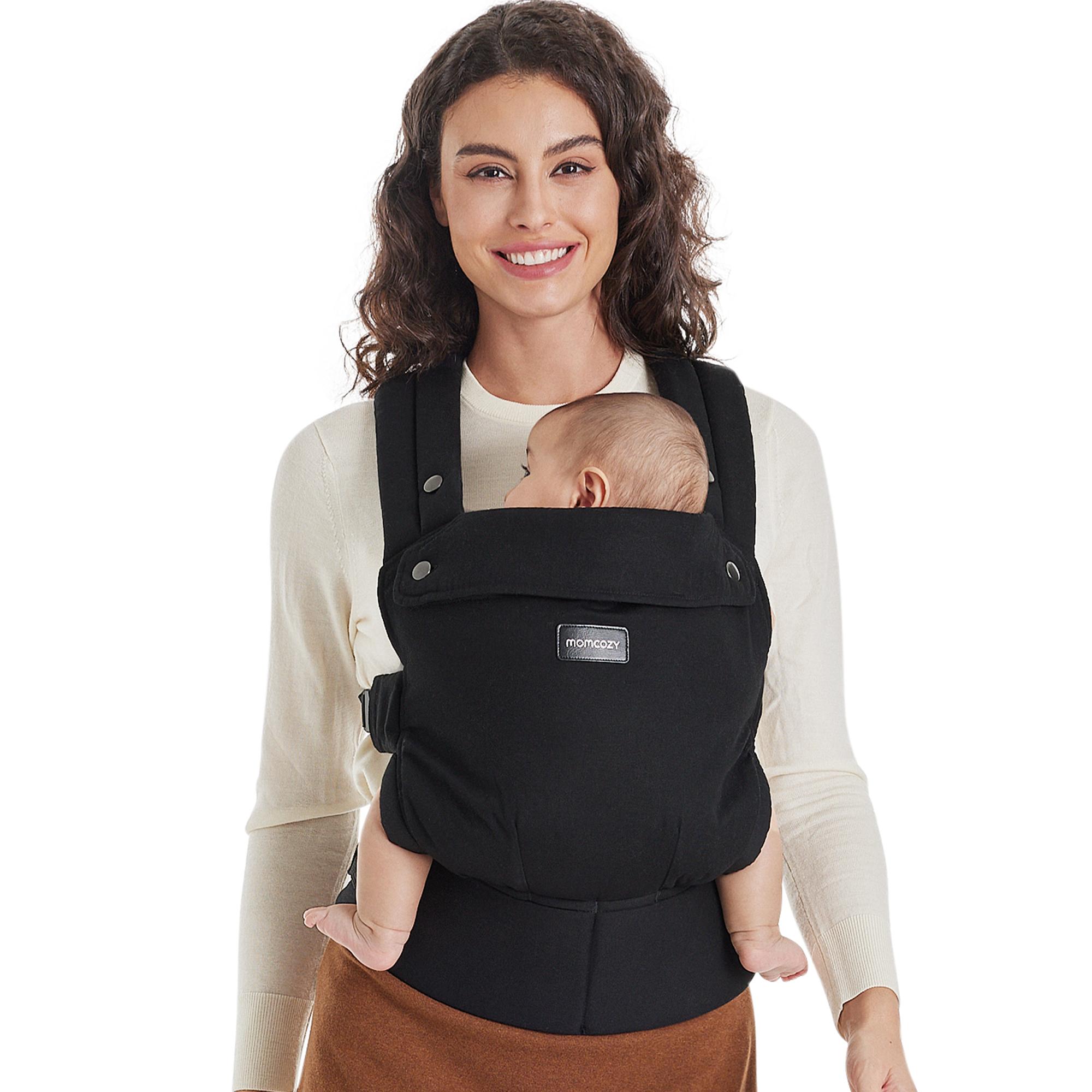 Imagen 3 de Mochila portabebé Momcozy cotton, 2 posiciones - Negro Negro