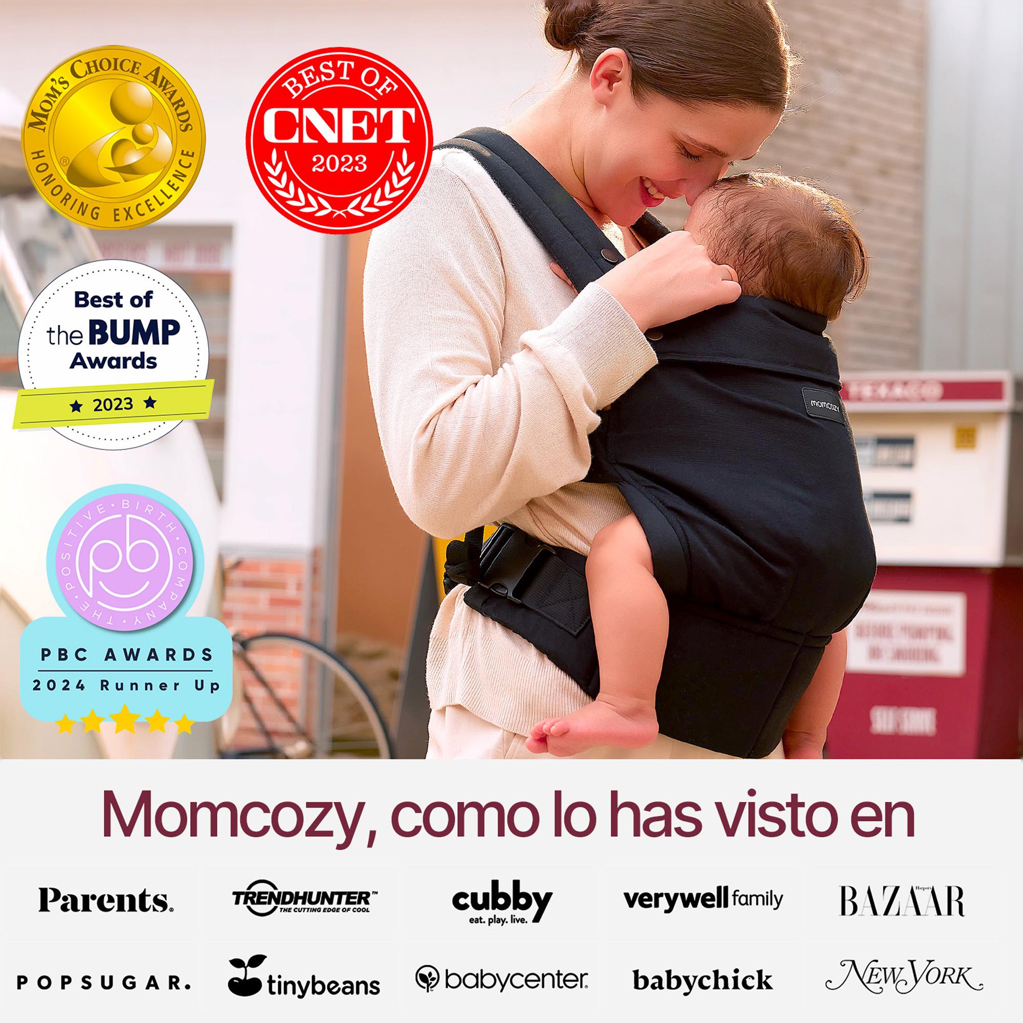 Imagen 6 de Mochila portabebé Momcozy cotton, 2 posiciones - Negro Negro