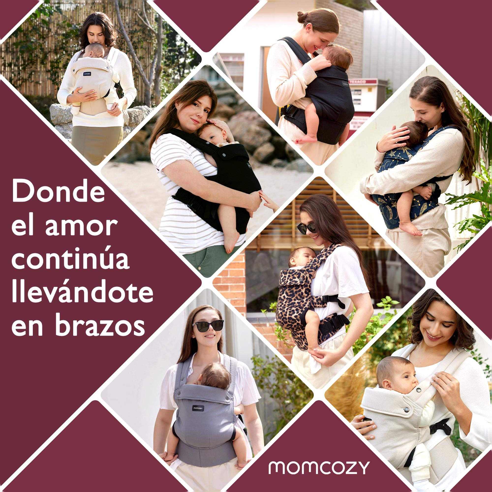Imagen 8 de Mochila portabebé Momcozy cotton, 2 posiciones - Negro Negro