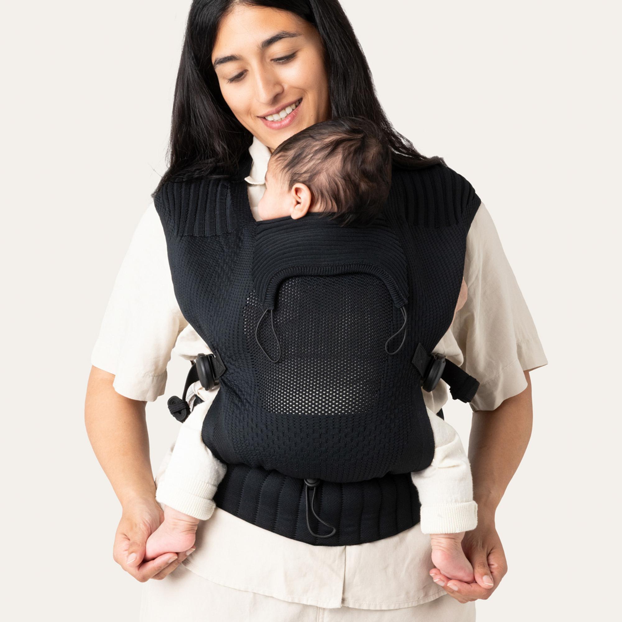 Mochila portabebés Flybaby, 2 posiciones - Negro Negro-3