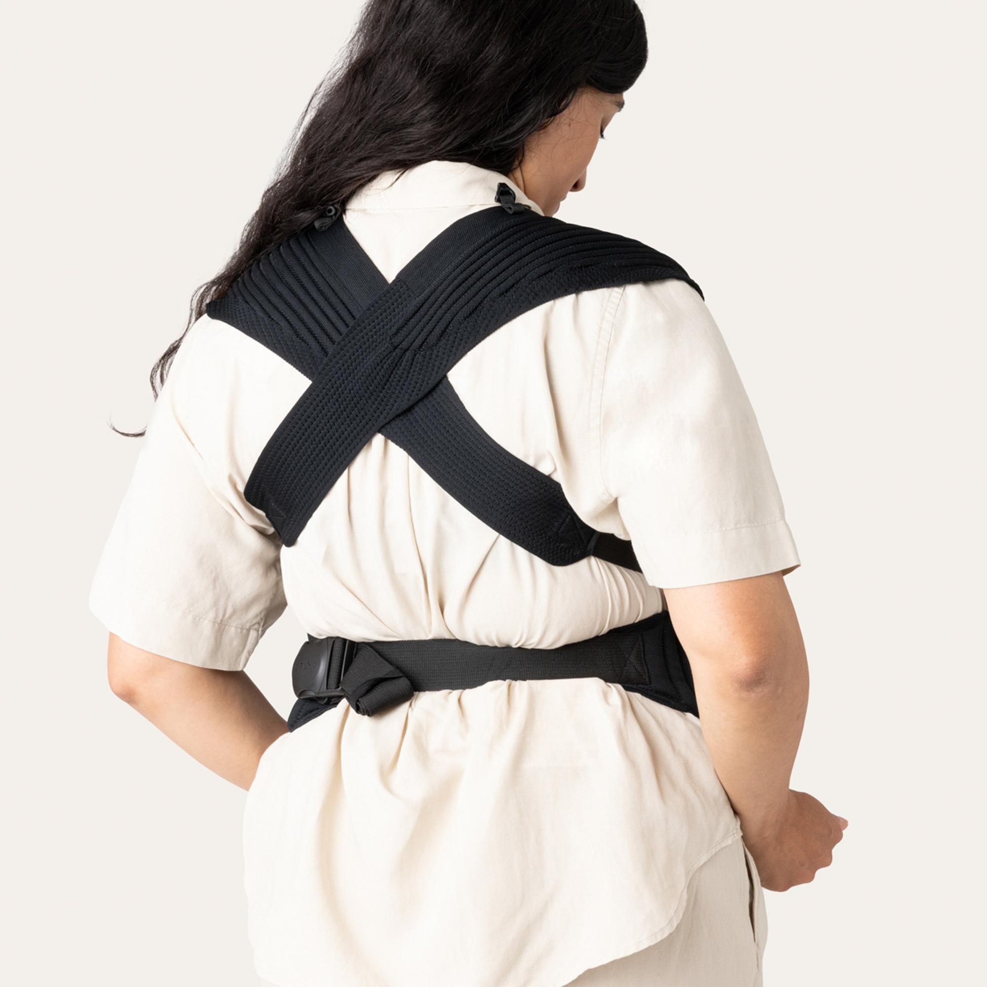 Mochila portabebés Flybaby, 2 posiciones - Negro Negro-5