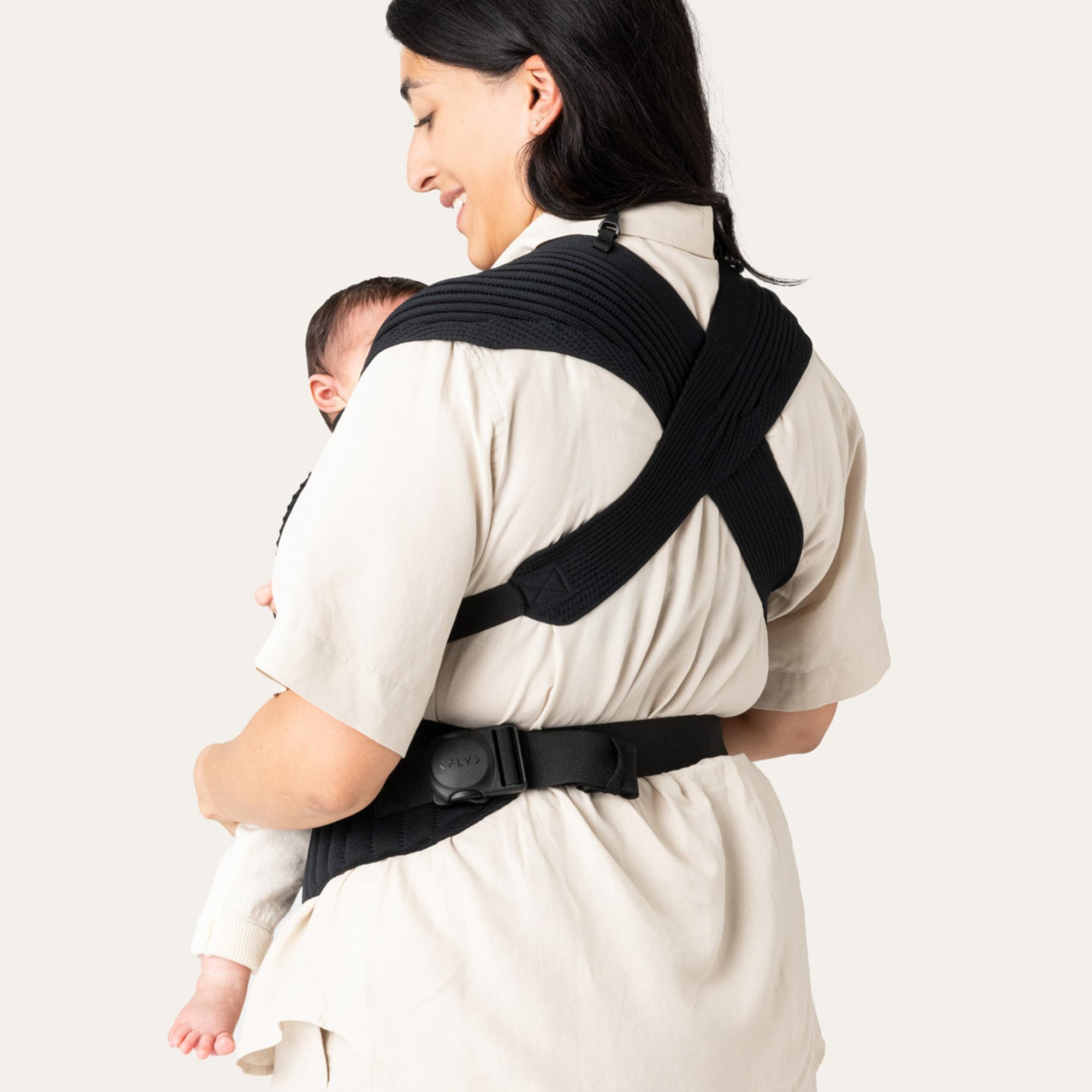 Mochila portabebés Flybaby, 2 posiciones - Negro Negro-6