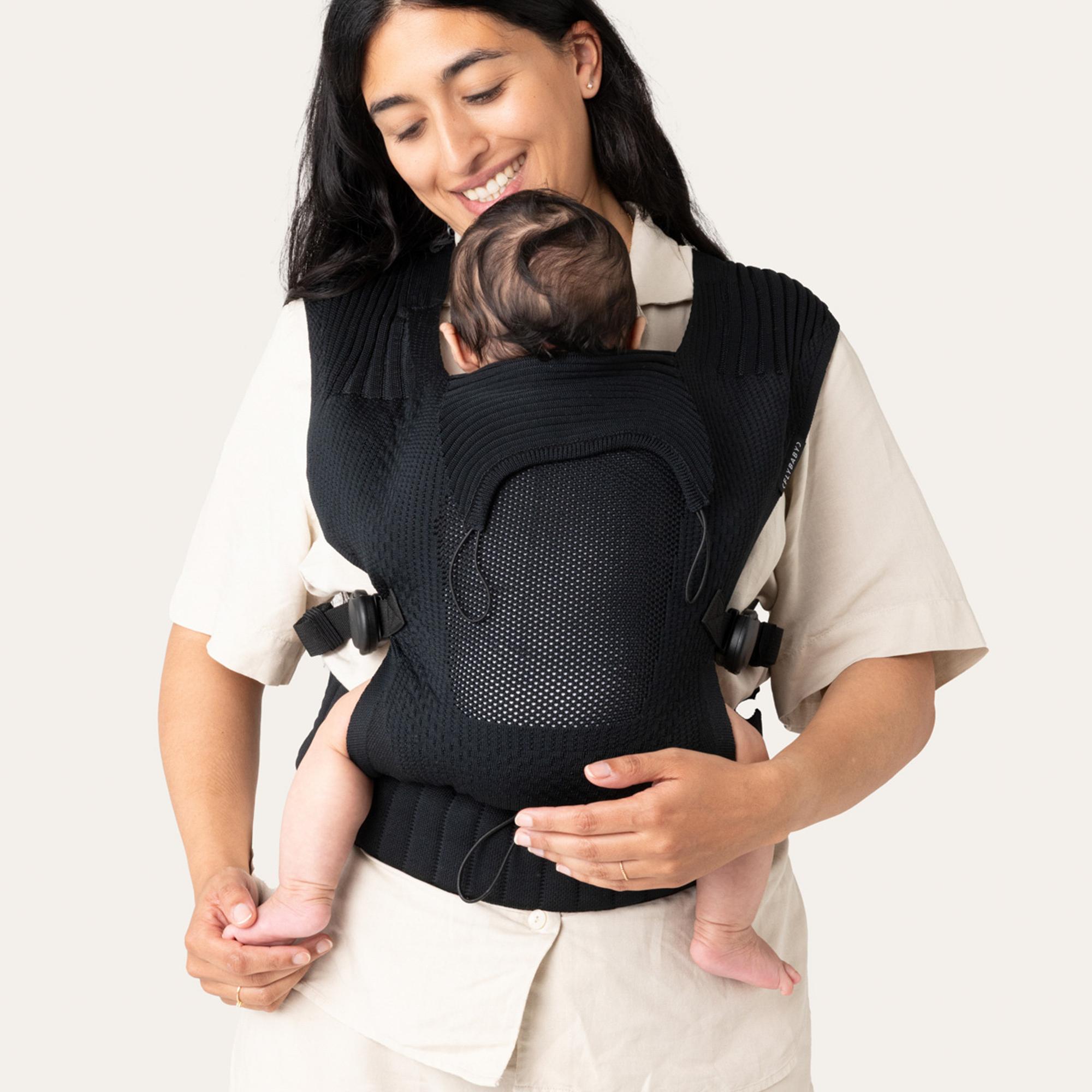 Mochila portabebés Flybaby, 2 posiciones - Negro Negro-7