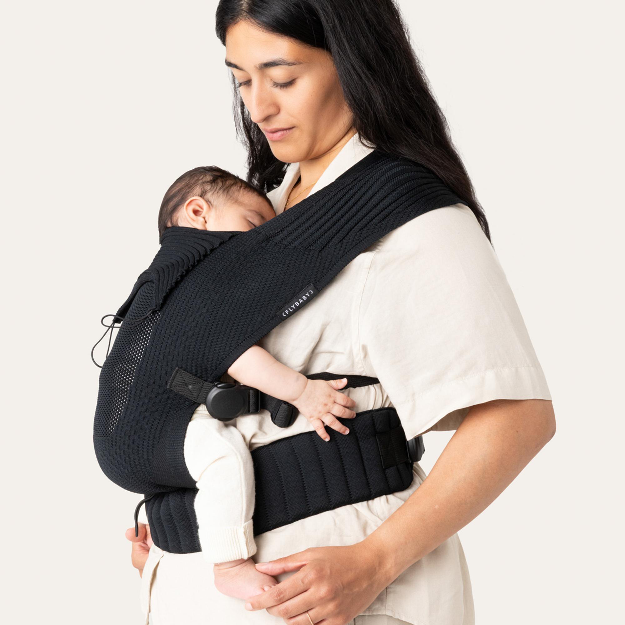 Mochila portabebés Flybaby, 2 posiciones - Negro Negro-8