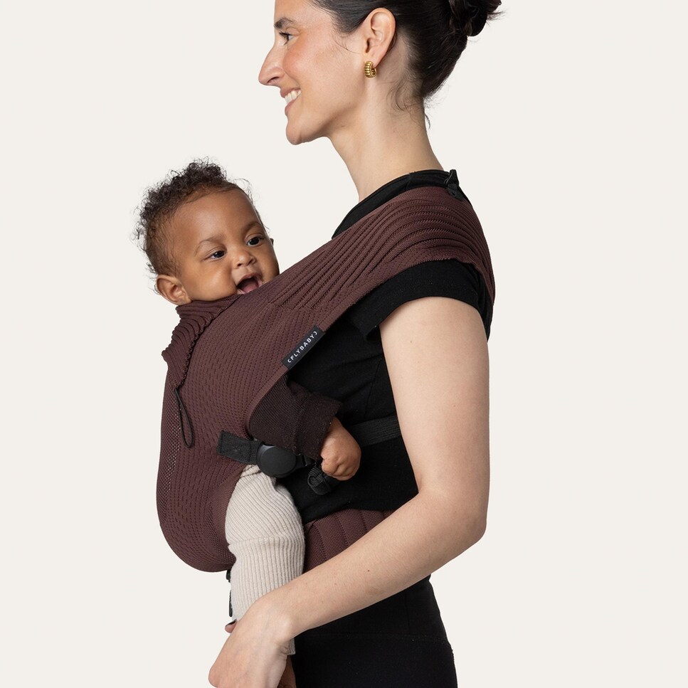 Imagen 0 de Mochila portabebés Flybaby, 2 posiciones Gris Natural