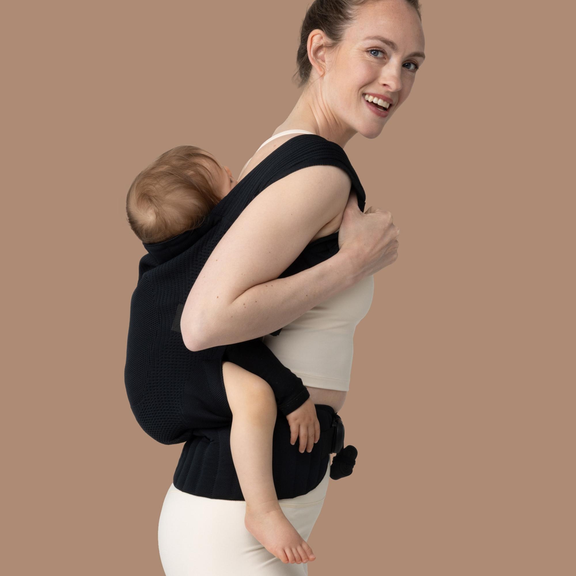 Mochila portabebés Flybaby Toddler, 2 posiciones - Negro Negro-5