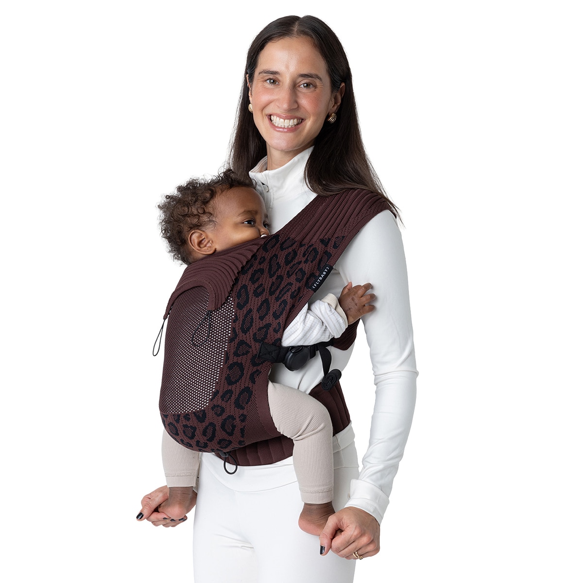 Imagen 0 de Mochila portabebés Flybaby 2 posiciones Marrón oscuro