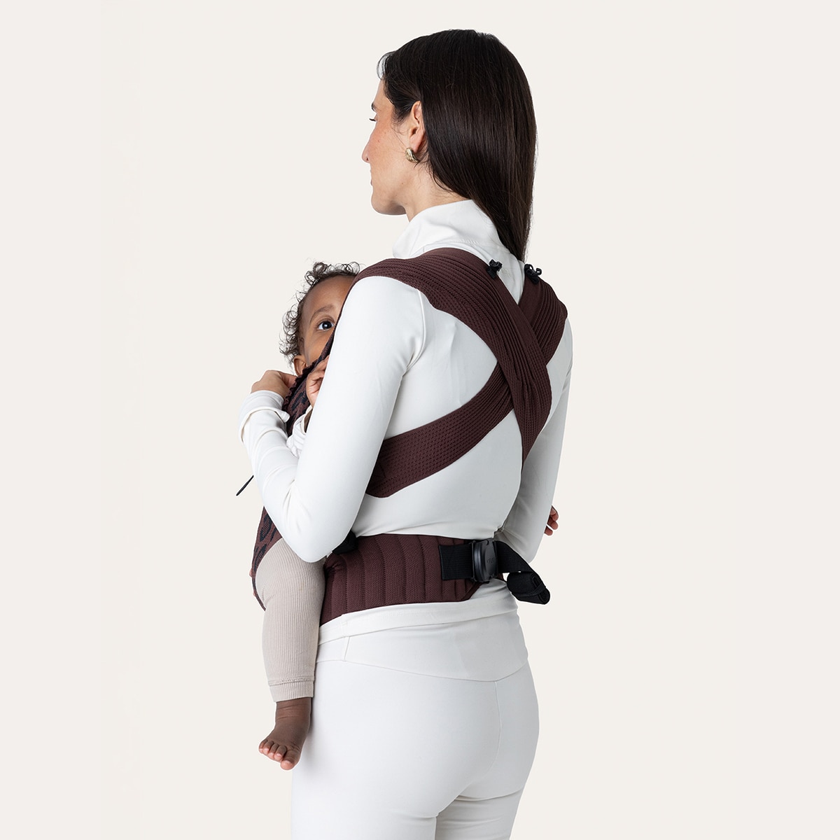 Mochila portabebés Flybaby 2 posiciones - Marrón oscuro Marrón oscuro-5