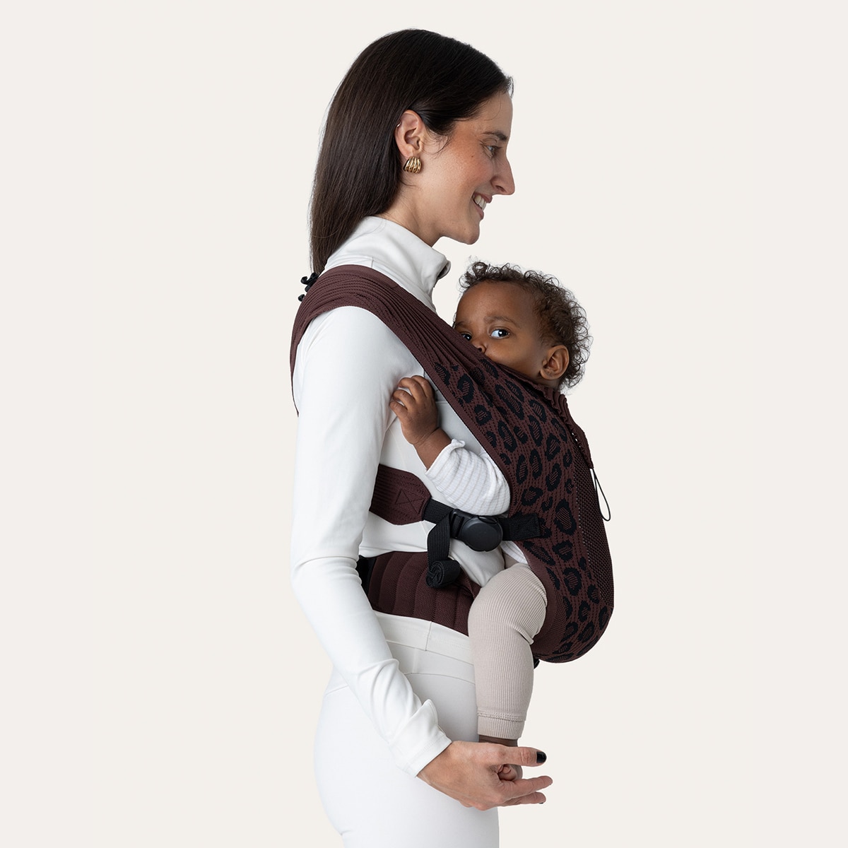 Mochila portabebés Flybaby 2 posiciones - Marrón oscuro Marrón oscuro-8