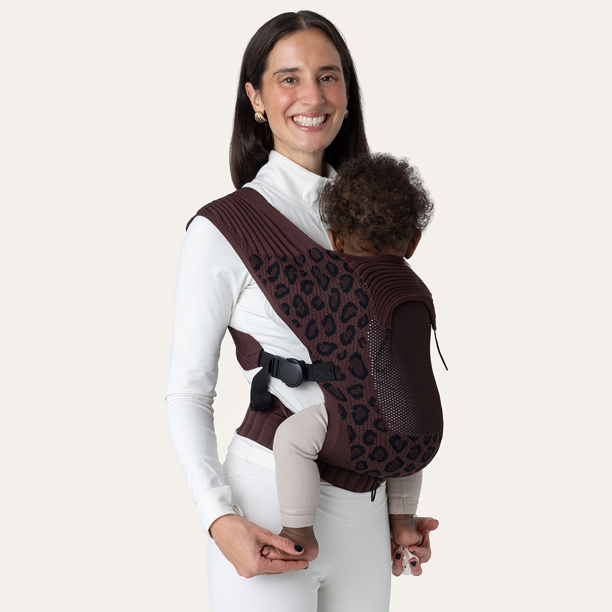 Mochila portabebés Flybaby 2 posiciones - Marrón oscuro Marrón oscuro-9