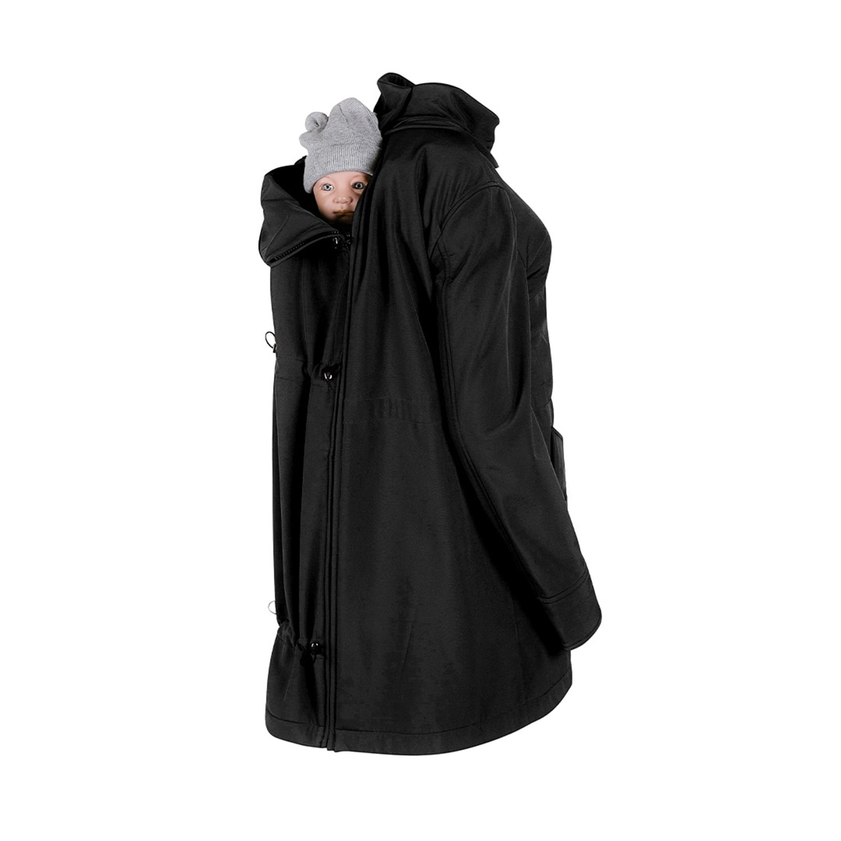 Abrigo de porteo y embarazo Wombat & co london wombat shell - Negro Negro-3