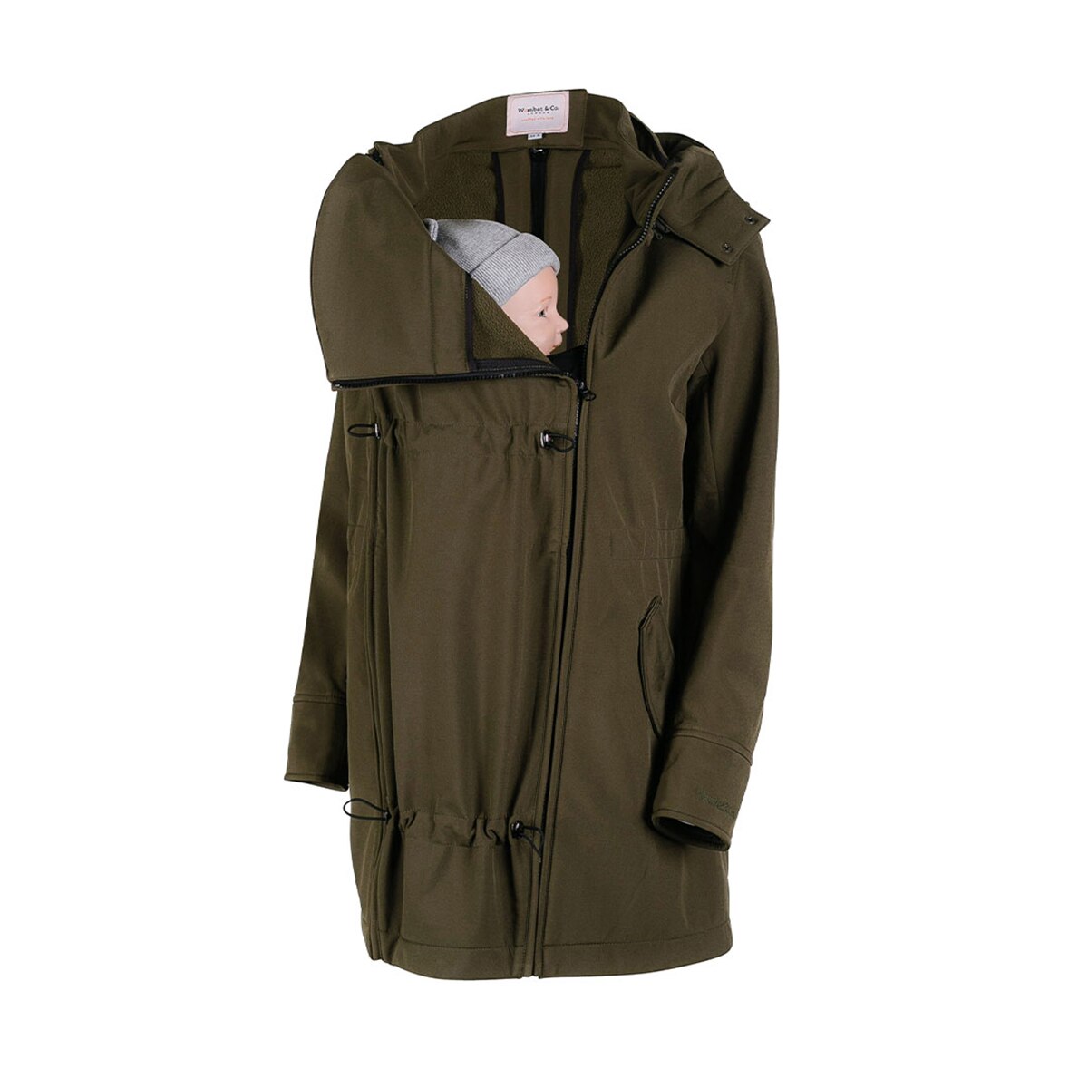 Imagen 0 de Abrigo de porteo y embarazo Wombat & co london wombat shell Verde militar