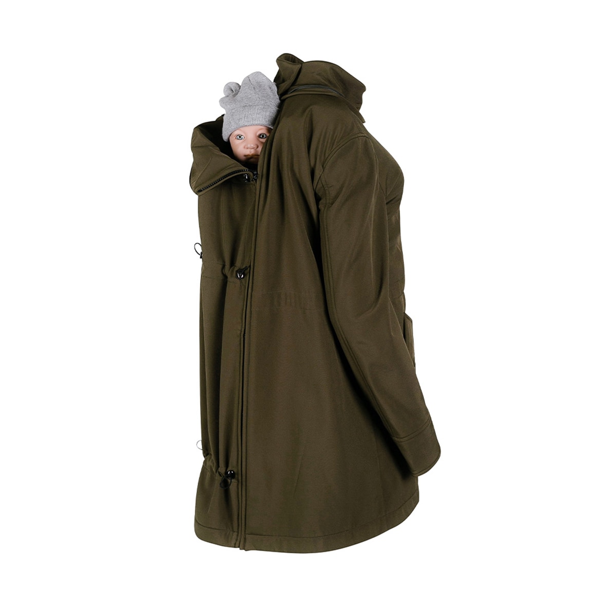 Abrigo de porteo y embarazo Wombat & co london wombat shell - Verde militar Verde militar-3
