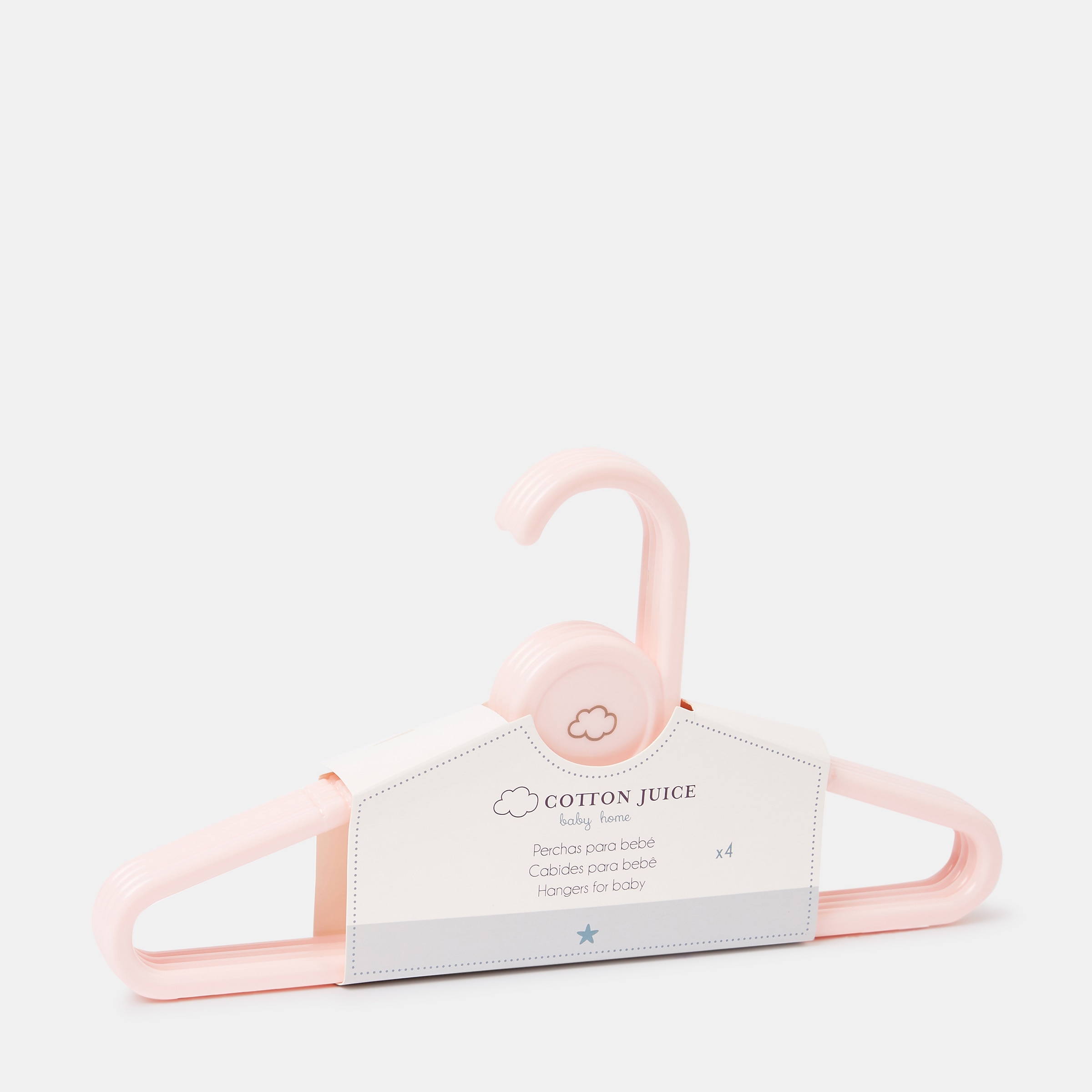Pack de 4 Cabides de Plástico Rosa-2
