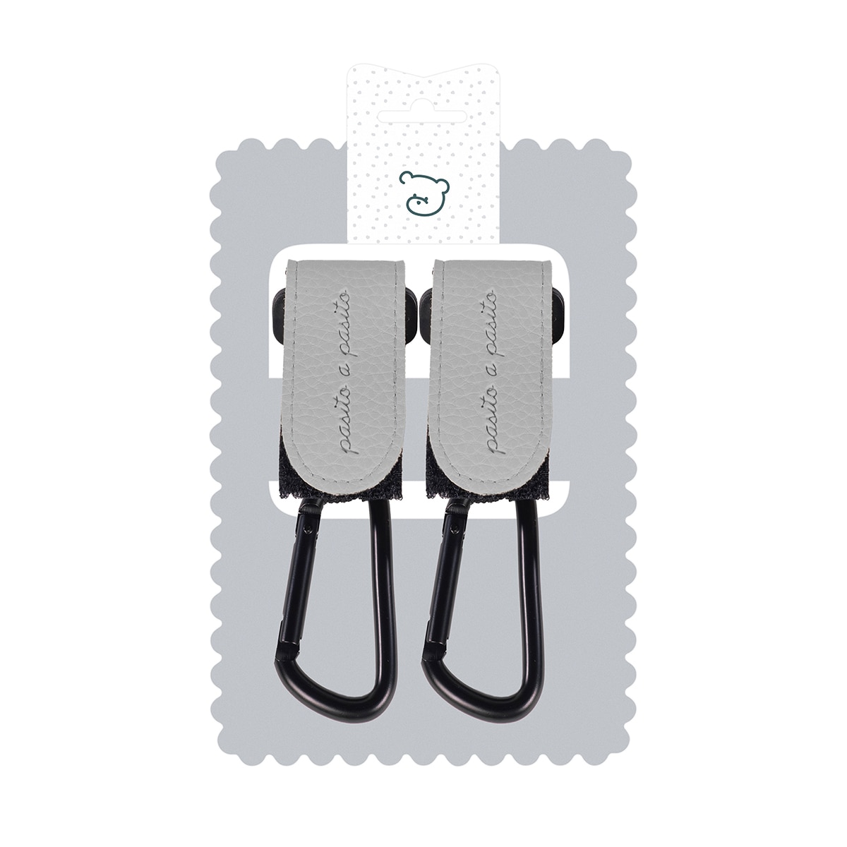 Set 2 Ganchos para bolso Pasito a pasito Icon Gris Gris-3